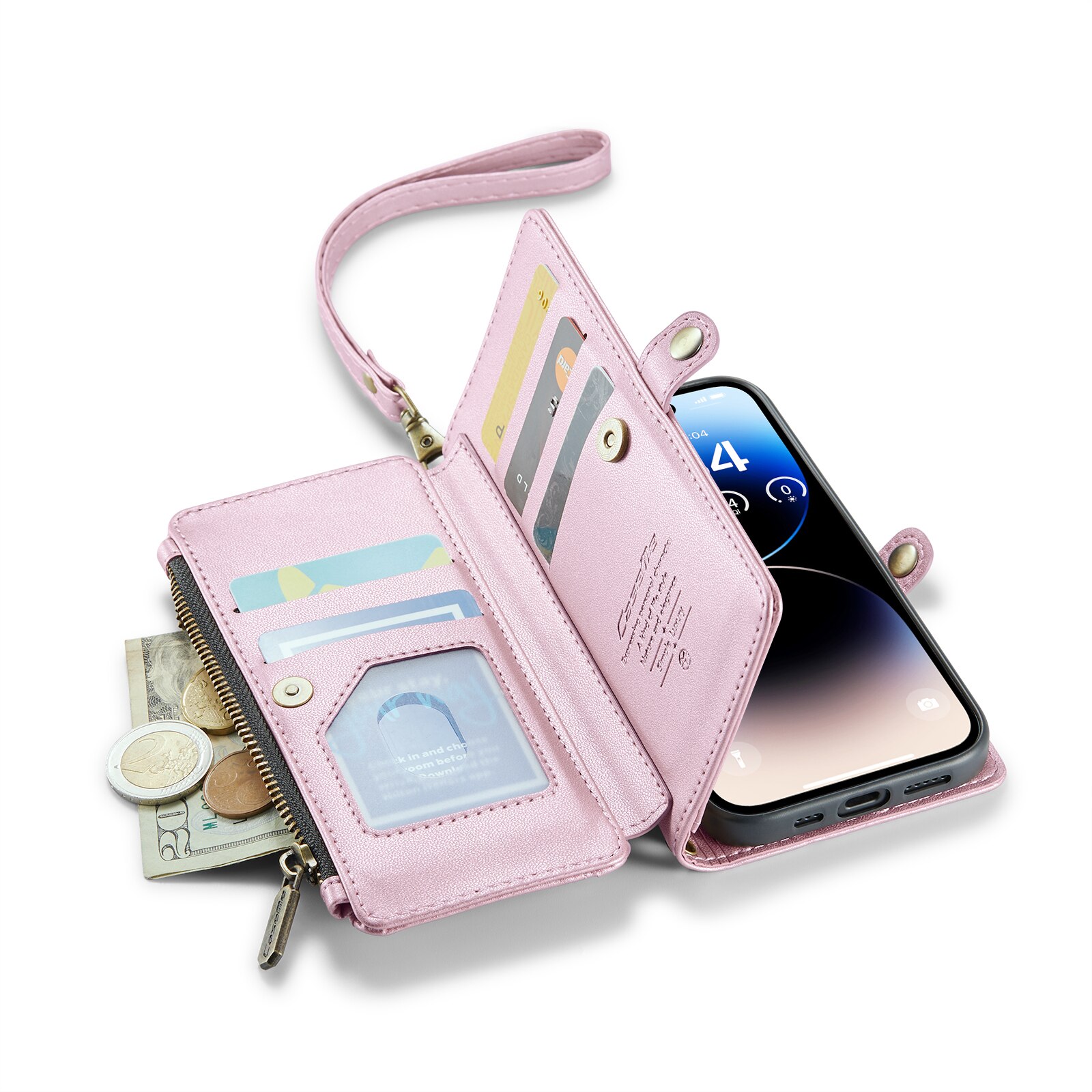 iPhone 14 Pro Wallet Case Pink