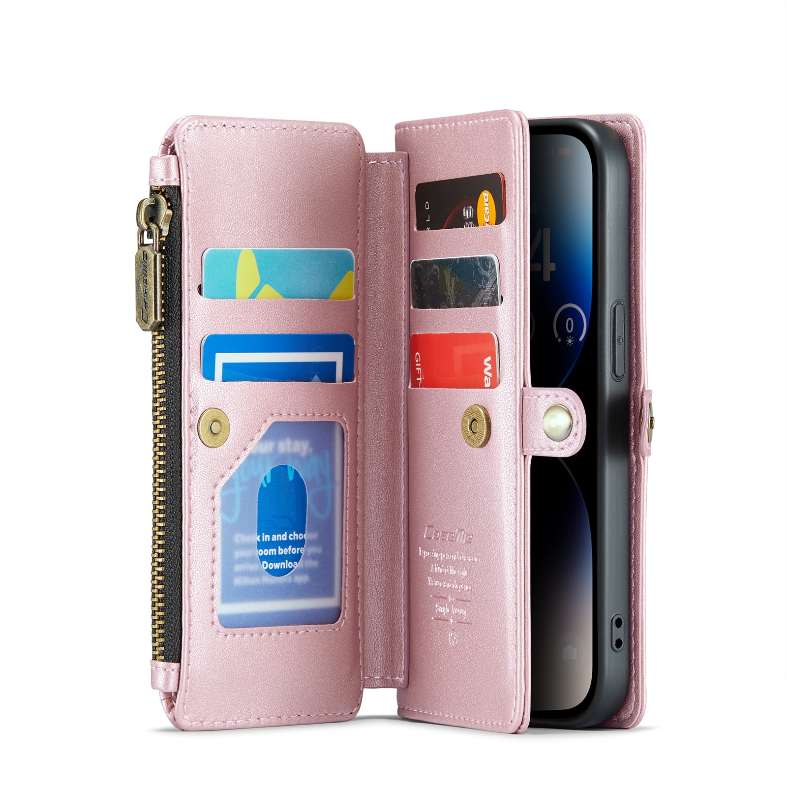 iPhone 14 Pro Wallet Case Pink