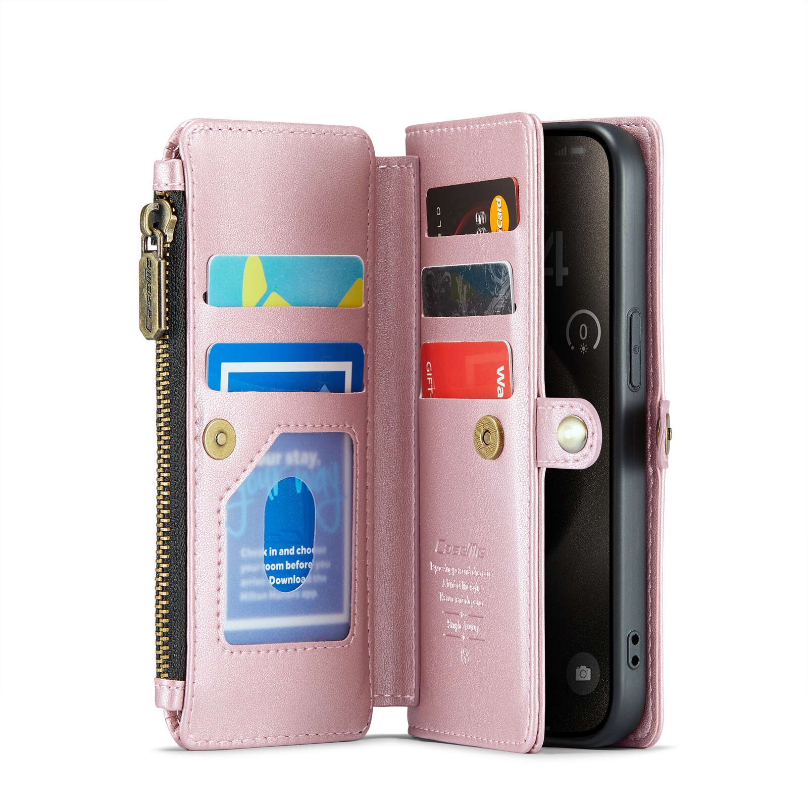 iPhone 15 Pro Wallet Case Pink