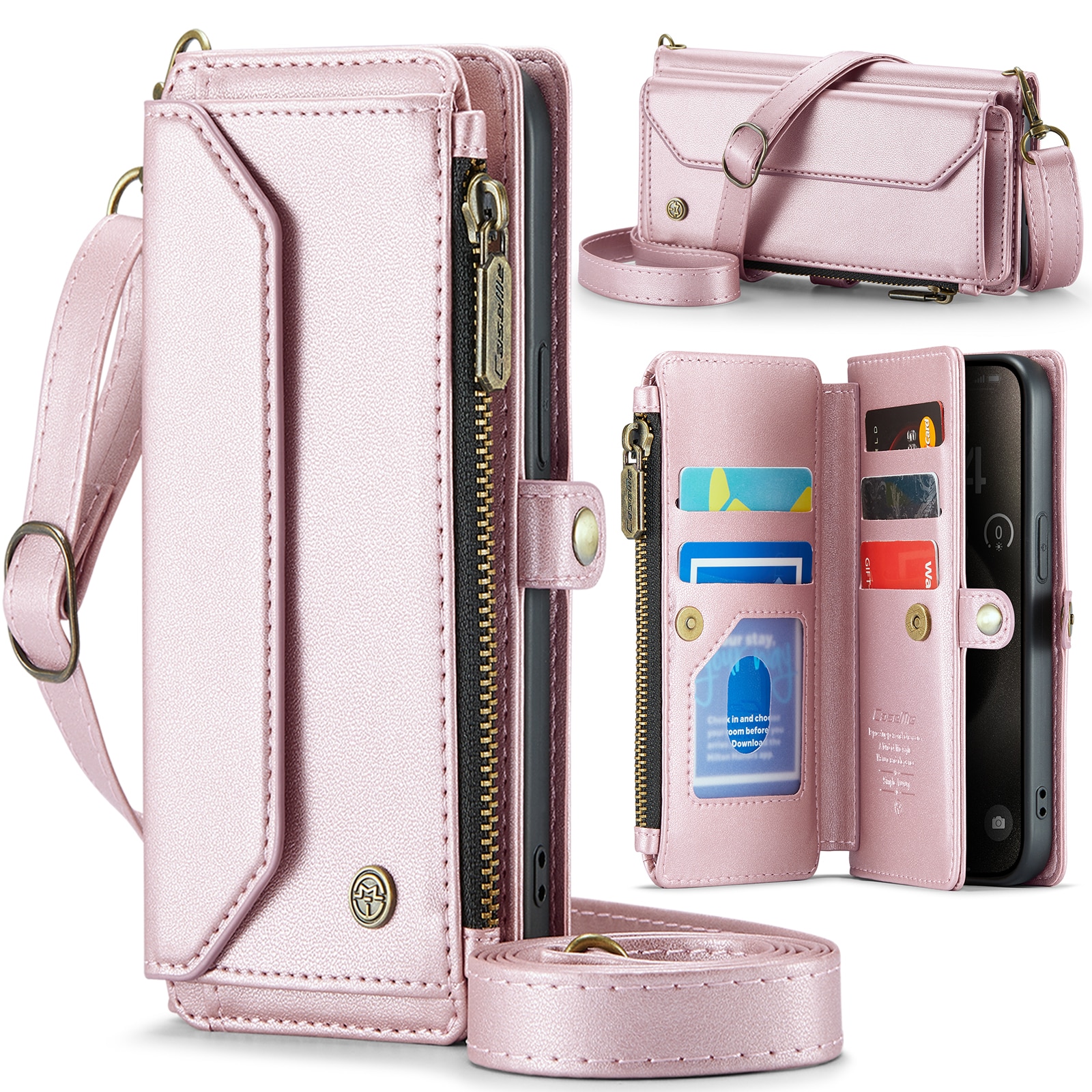 iPhone 15 Pro Wallet Case Pink