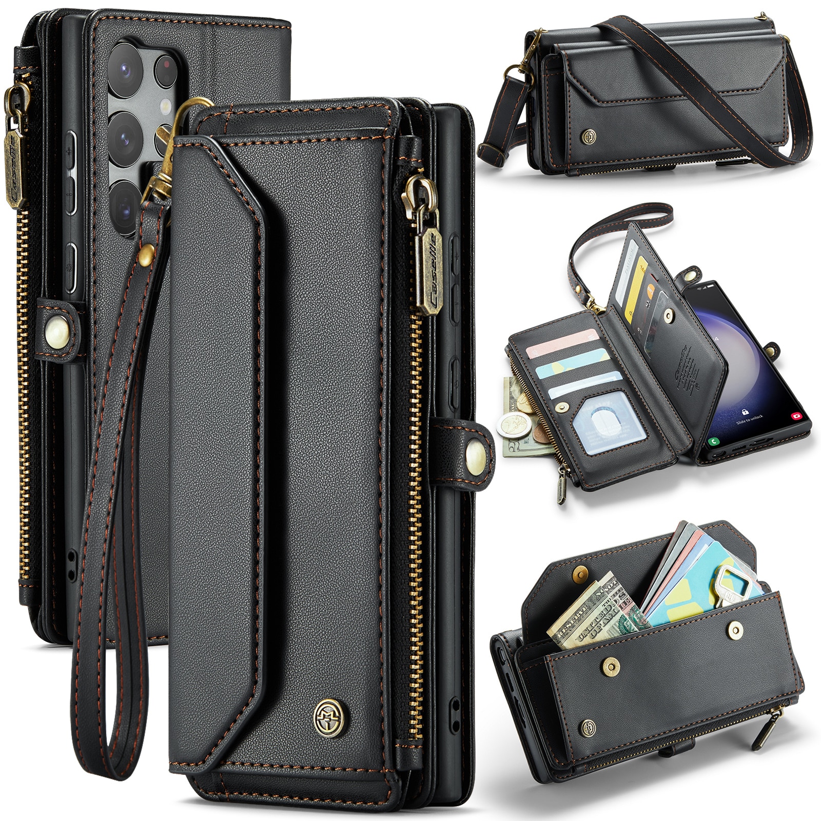 Samsung Galaxy S23 Ultra Wallet Case Black