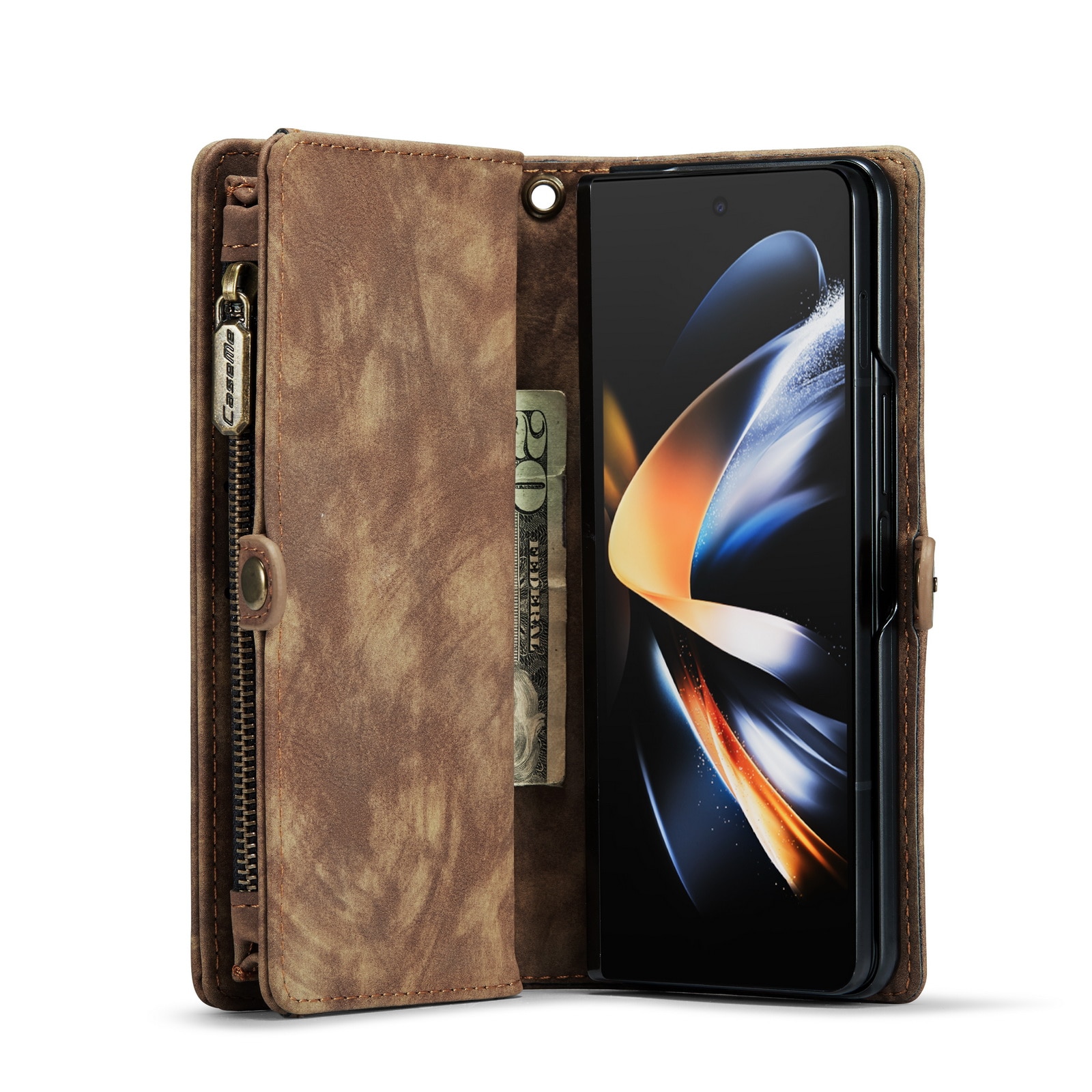 Samsung Galaxy Z Fold 4 Multi-slot Wallet Case Brown