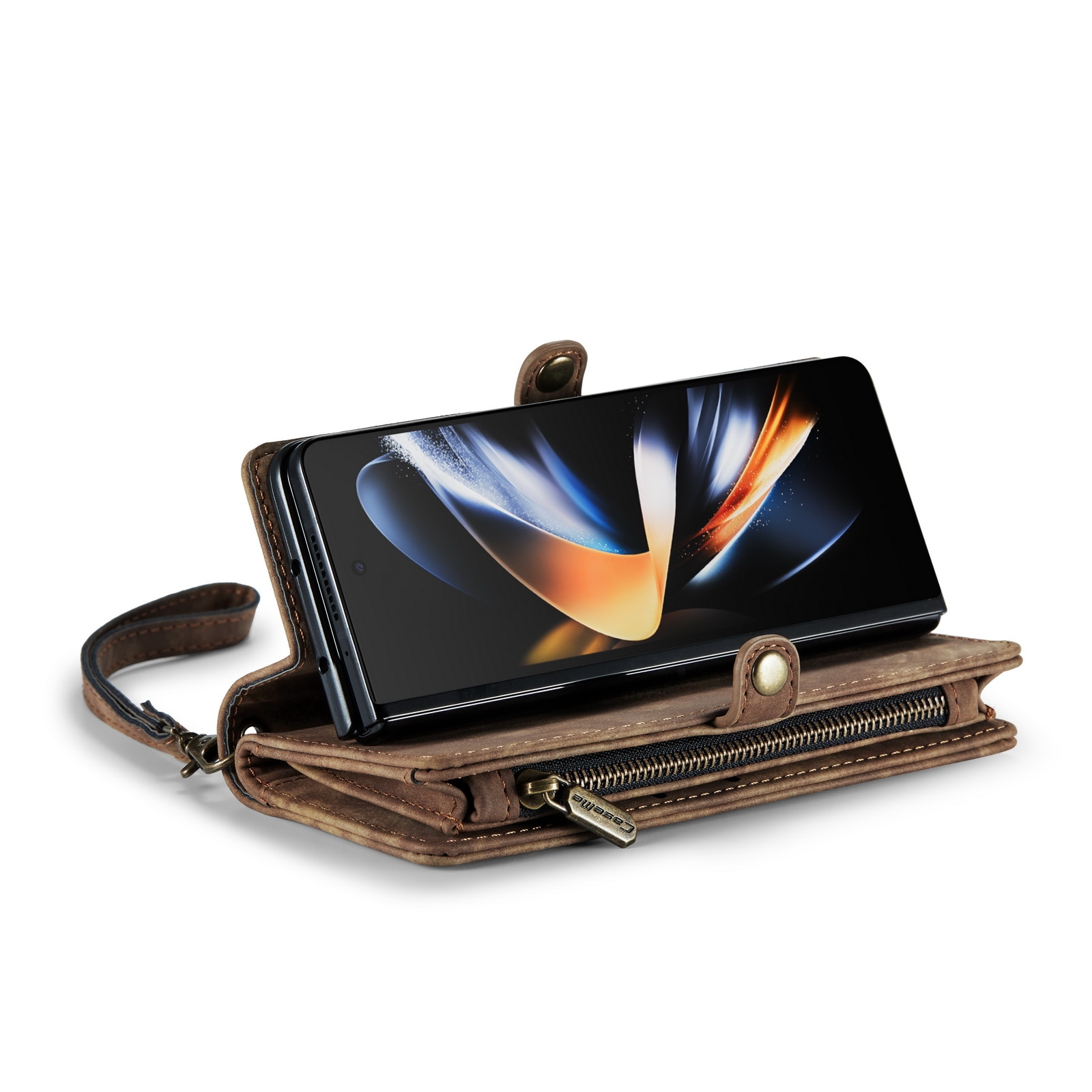 Samsung Galaxy Z Fold 5 Multi-slot Wallet Case Brown