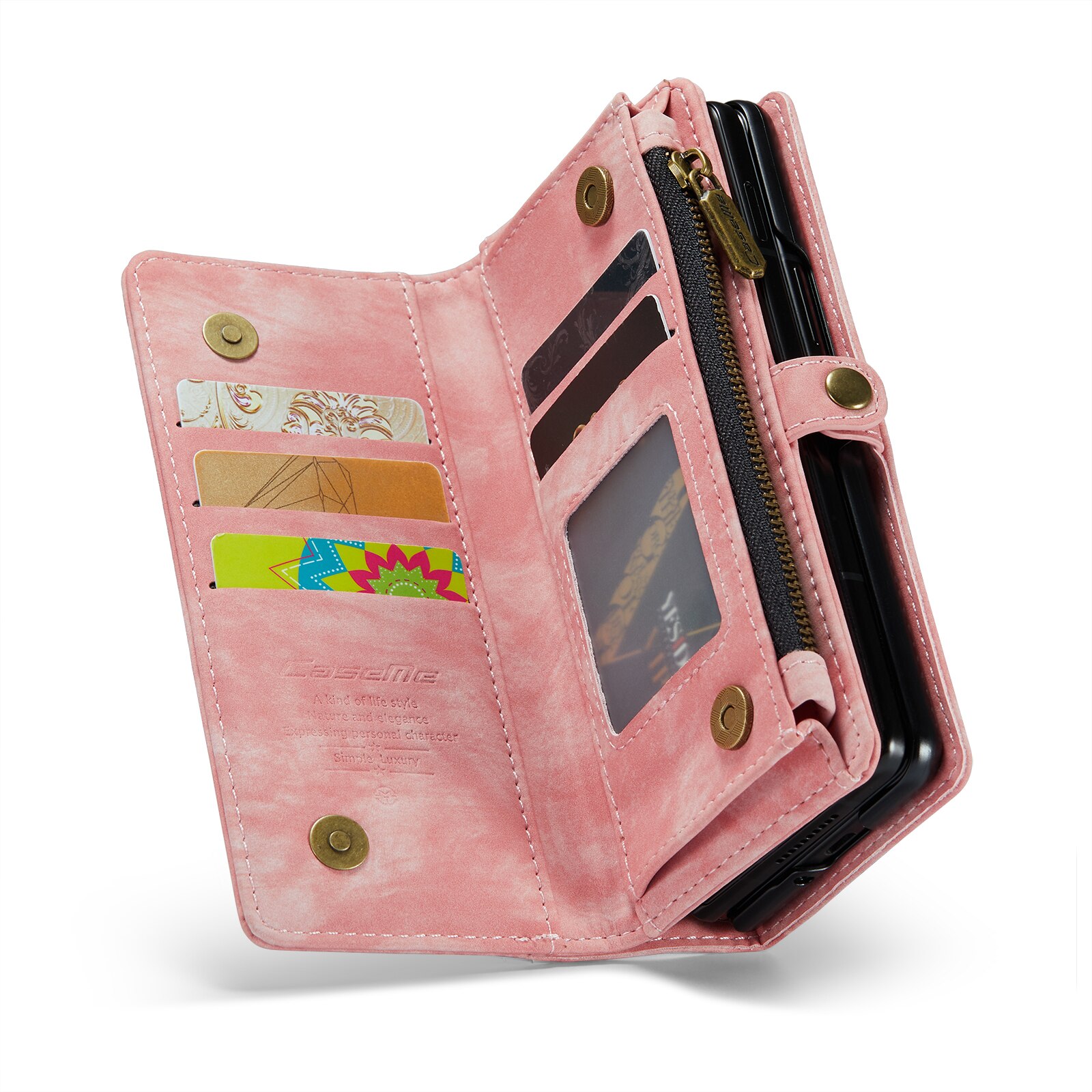 Samsung Galaxy Z Fold 4 Multi-slot Wallet Case Pink