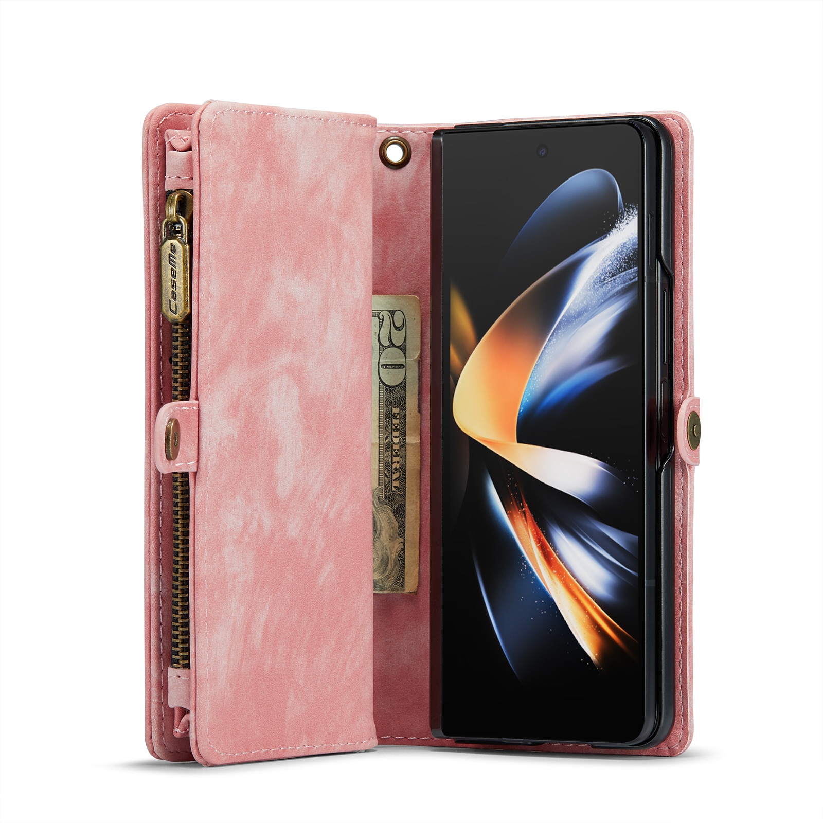 Samsung Galaxy Z Fold 5 Multi-slot Wallet Case Pink