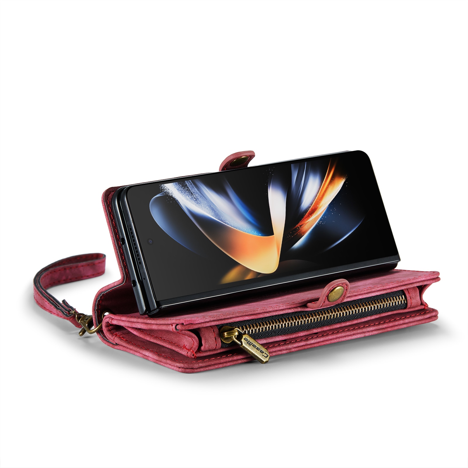 Samsung Galaxy Z Fold 5 Multi-slot Wallet Case Red