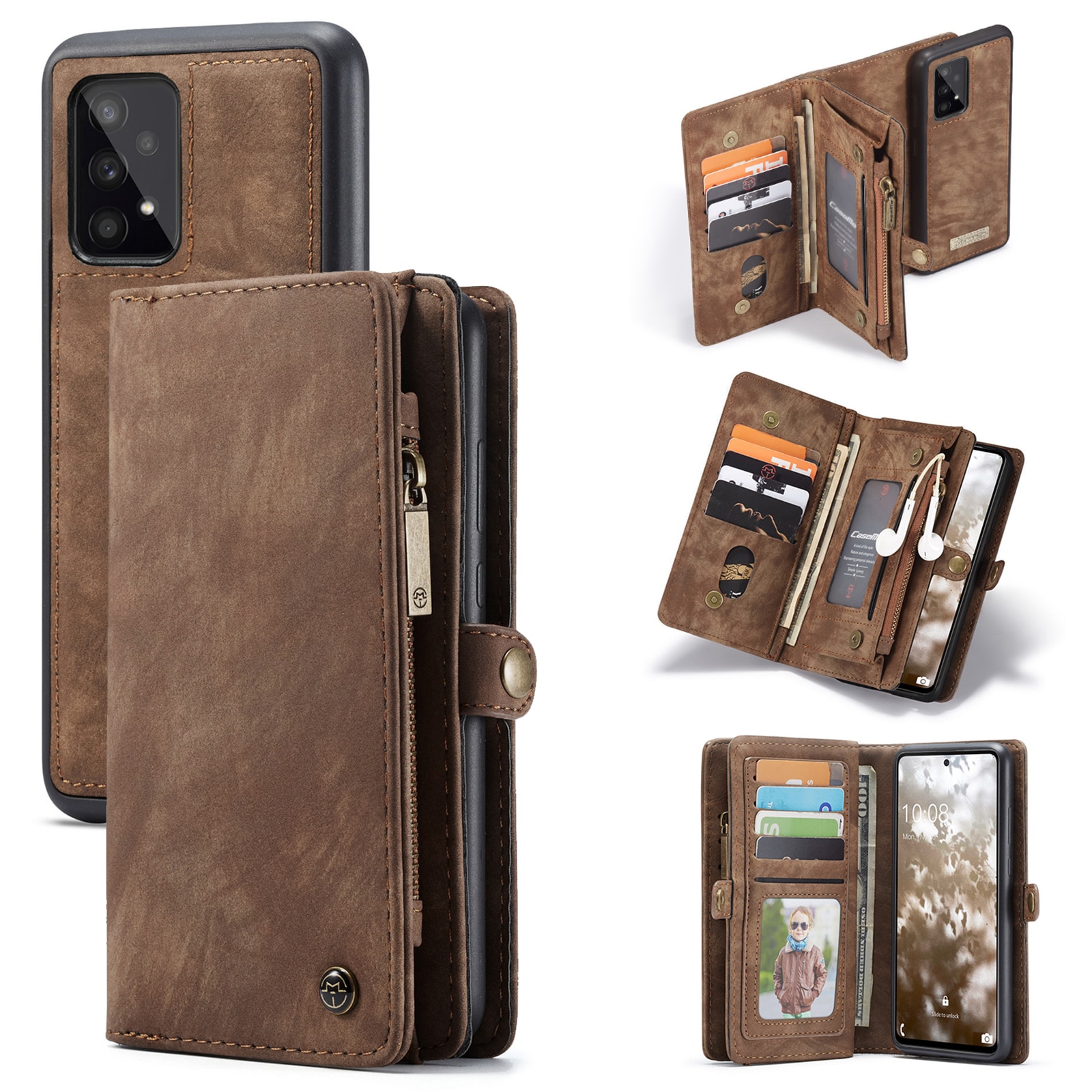 Samsung Galaxy A53 Multi-slot Wallet Case Brown
