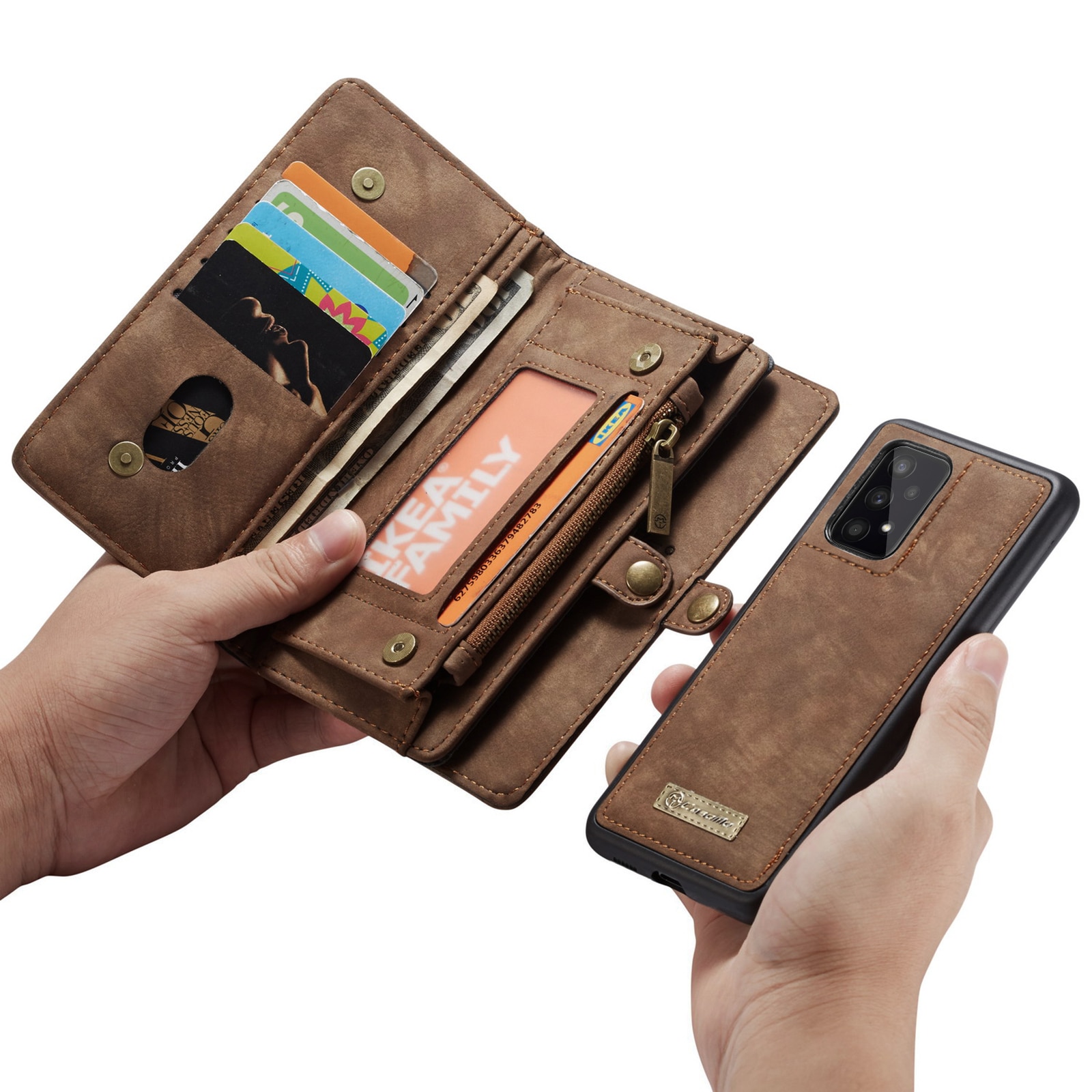 Samsung Galaxy A53 Multi-slot Wallet Case Brown