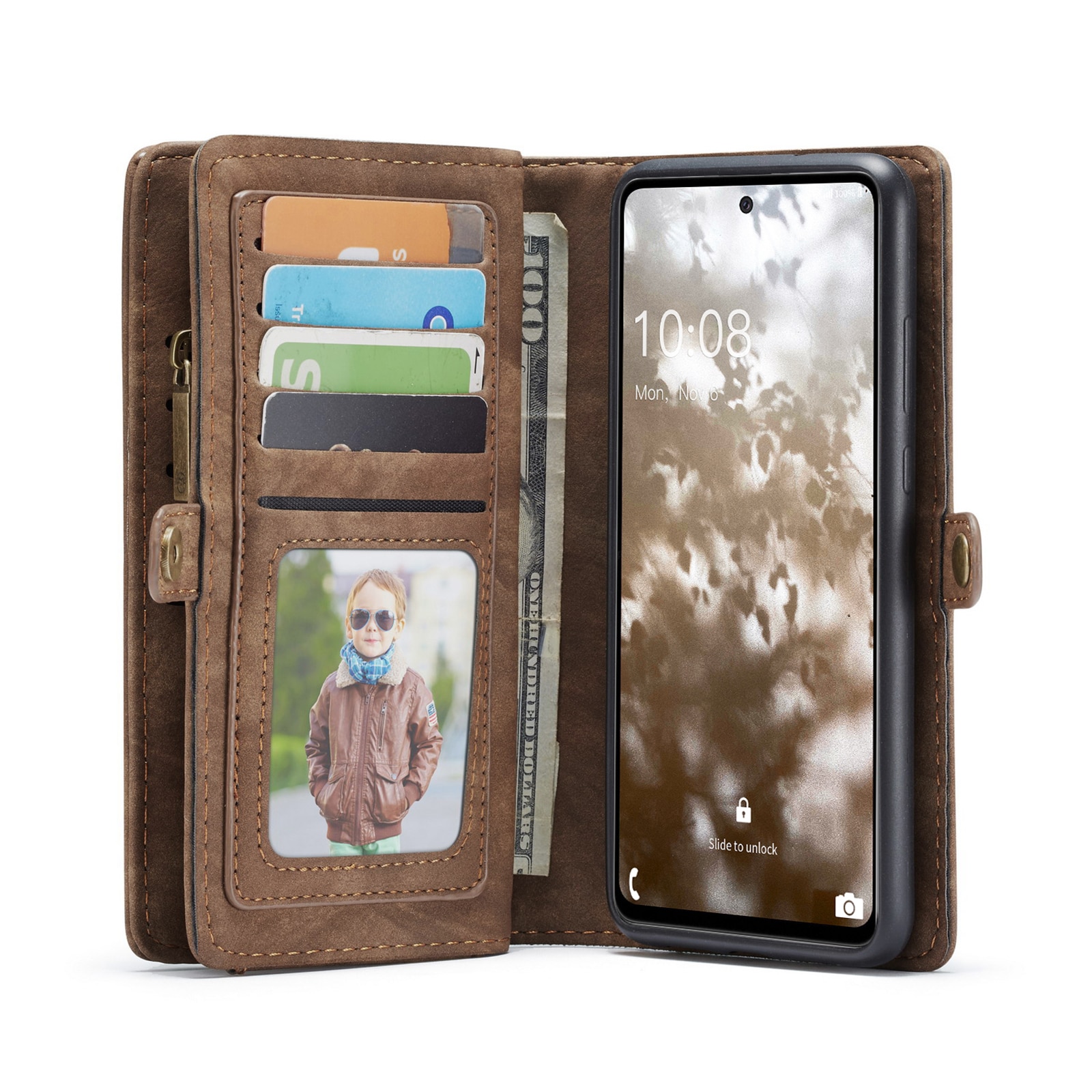 Samsung Galaxy A33 Multi-slot Wallet Case Brown