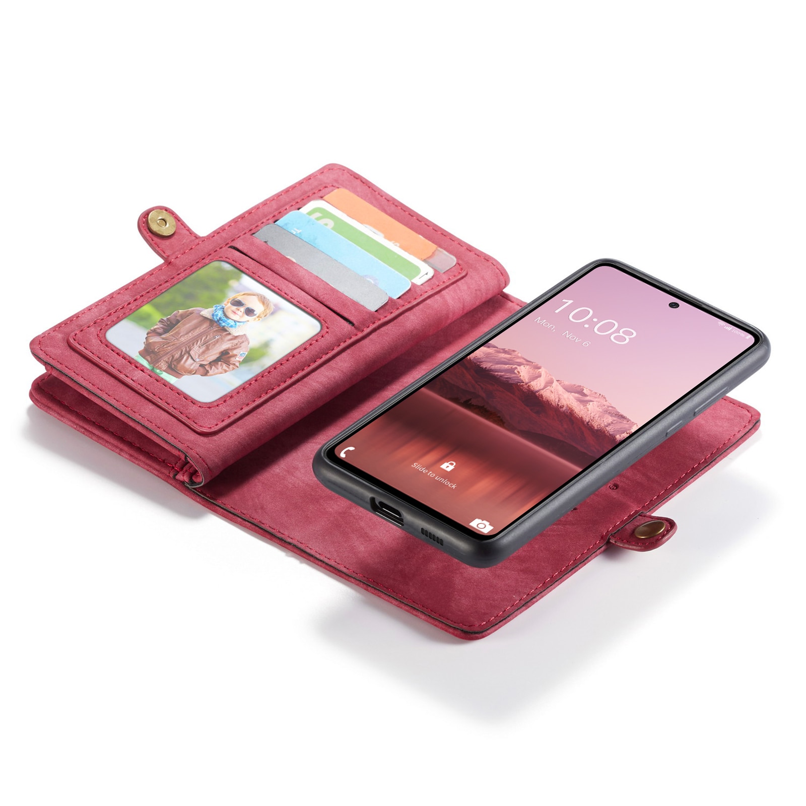 Samsung Galaxy A33 Multi-slot Wallet Case Red