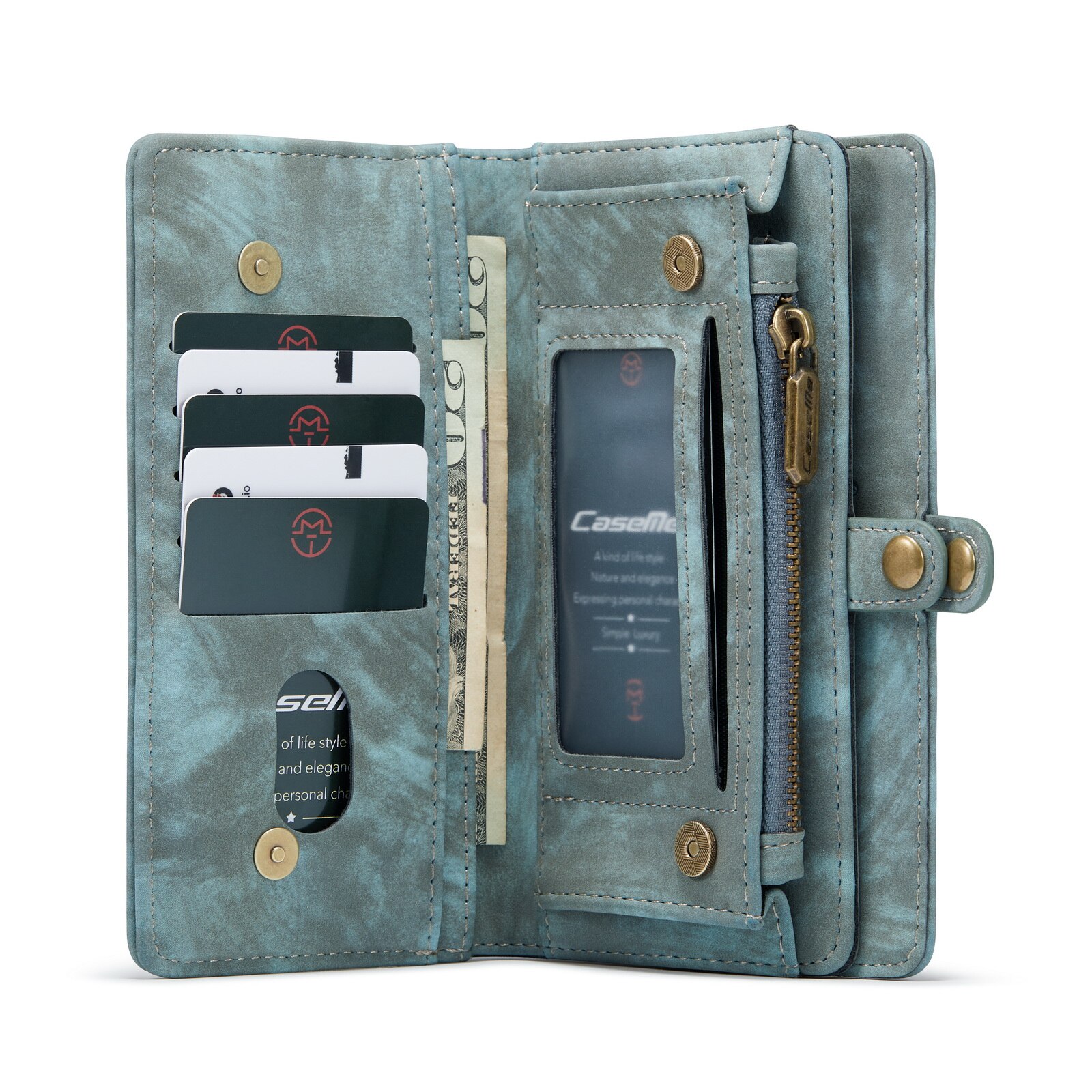 Samsung Galaxy S22 Multi-slot Wallet Case Blue