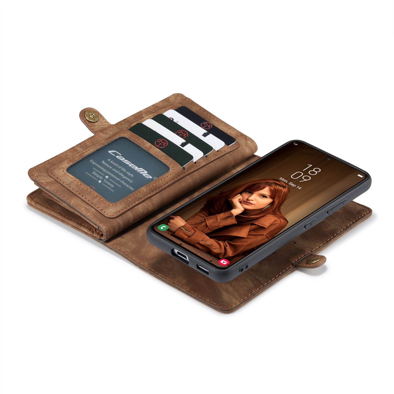 Samsung Galaxy S22 Multi-slot Wallet Case Brown