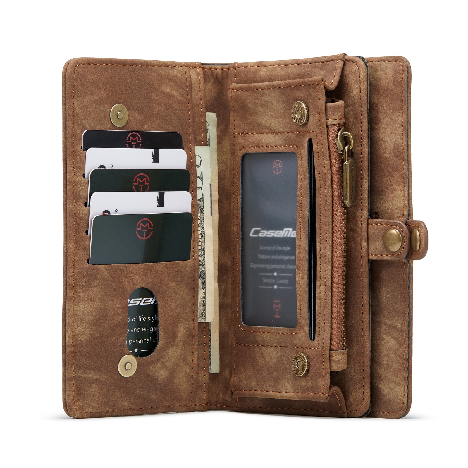 Samsung Galaxy S22 Multi-slot Wallet Case Brown