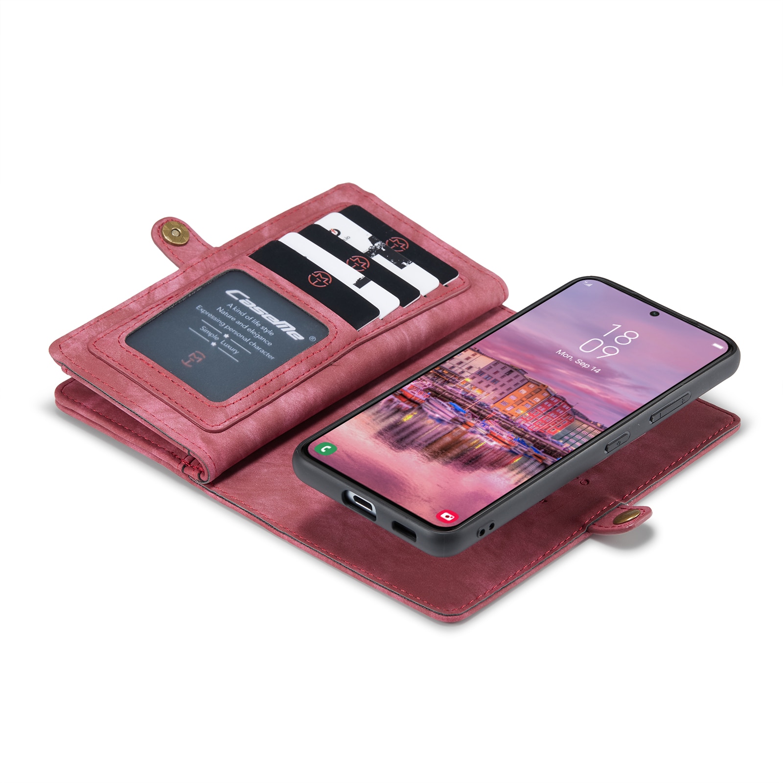 Samsung Galaxy S22 Plus Multi-slot Wallet Case Red