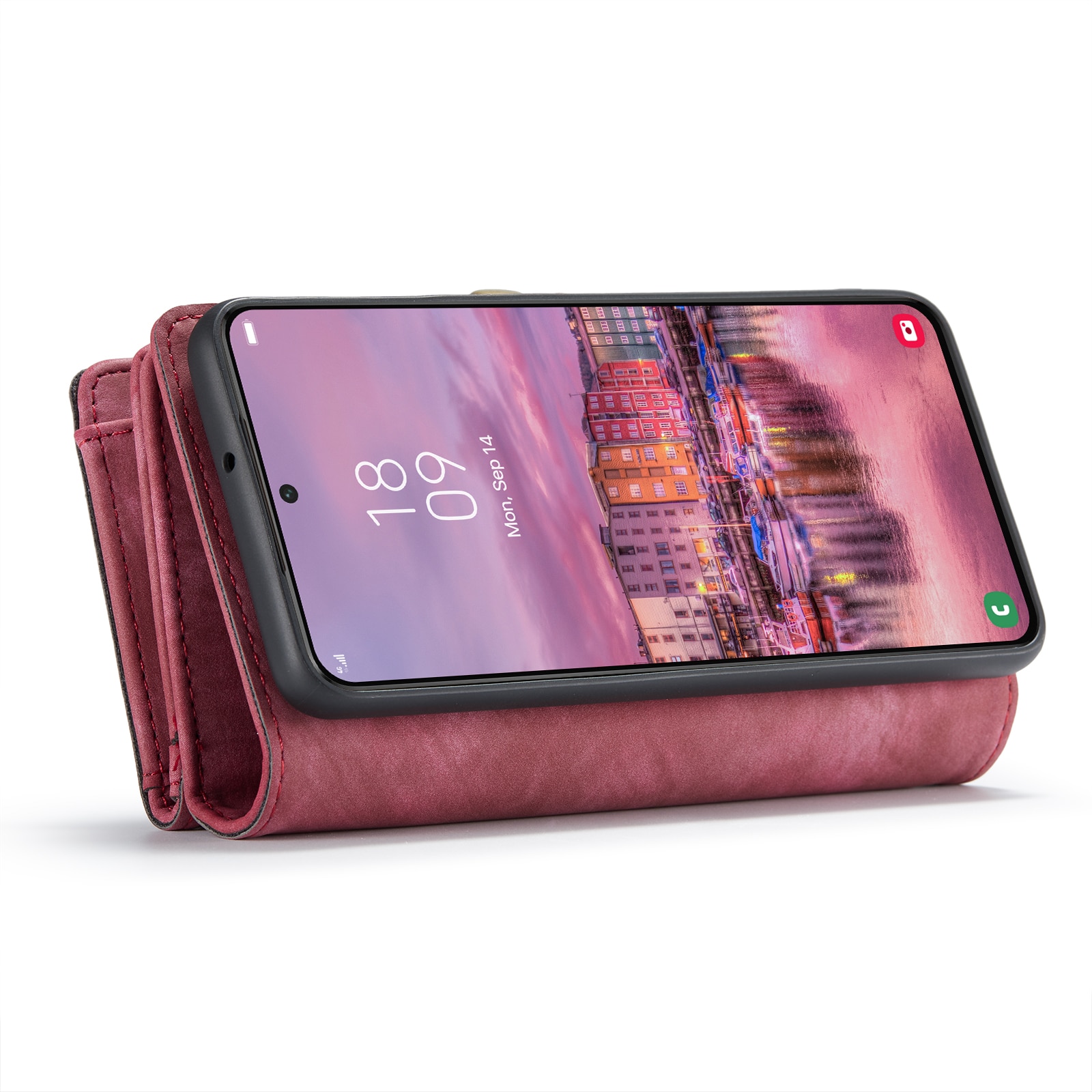 Samsung Galaxy S22 Multi-slot Wallet Case Red