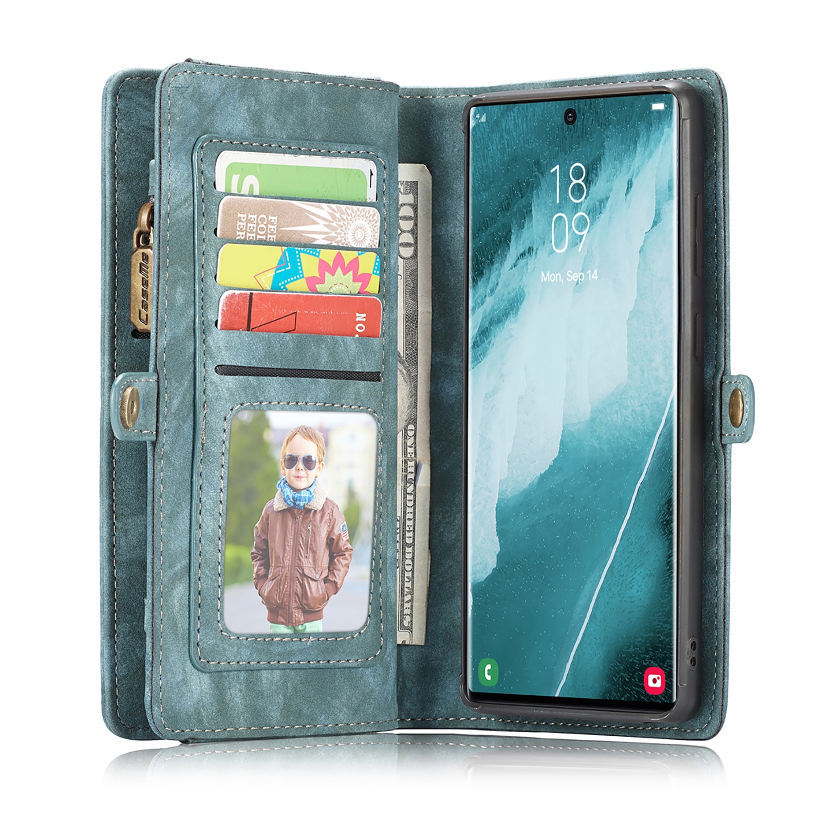 Samsung Galaxy S22 Ultra Multi-slot Wallet Case Blue