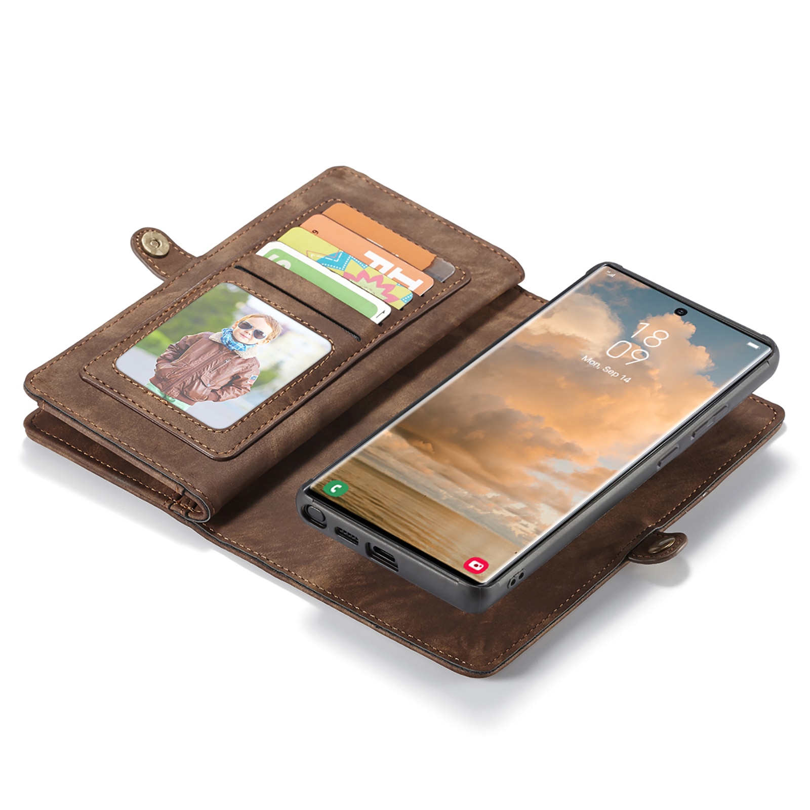 Samsung Galaxy S22 Ultra Multi-slot Wallet Case Brown
