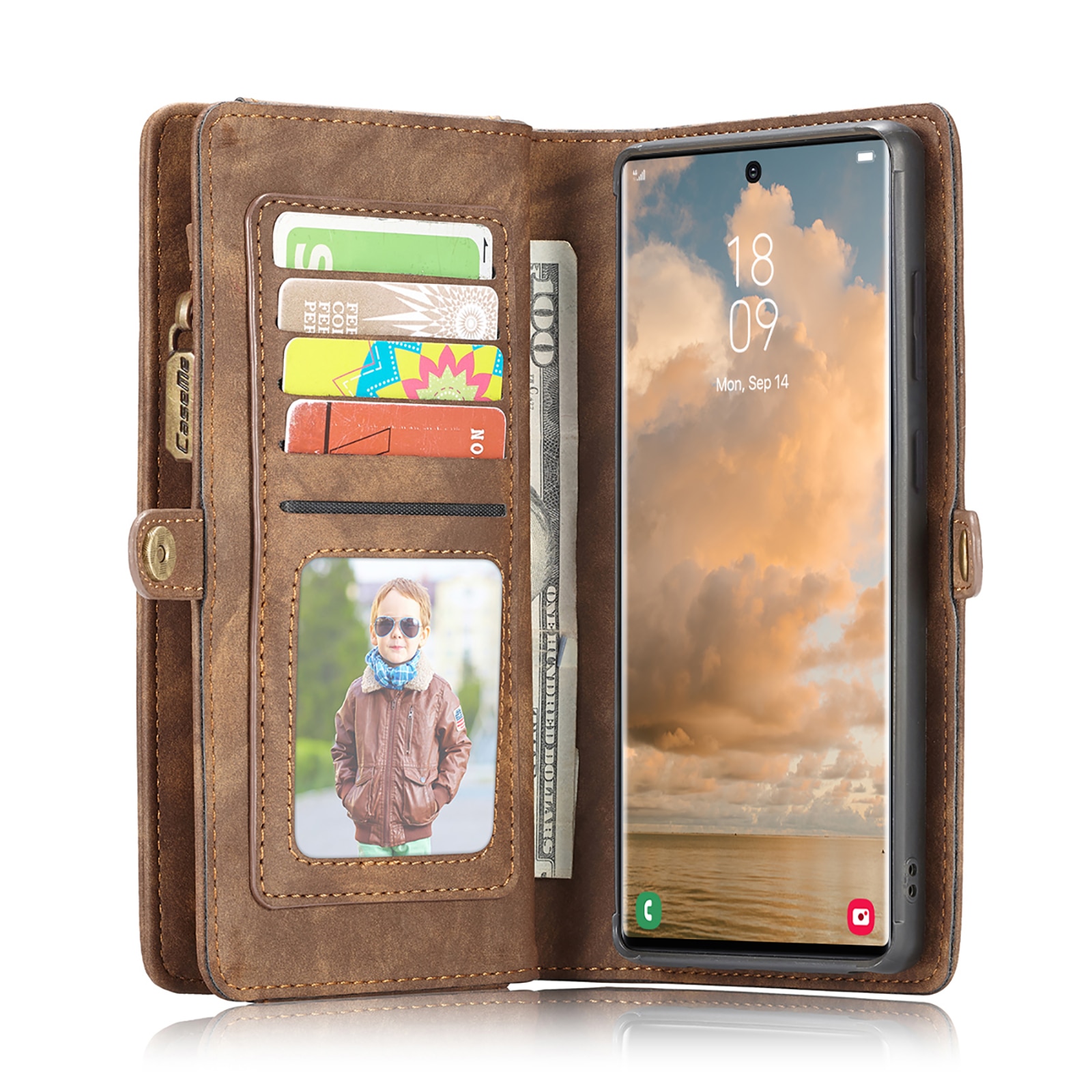 Samsung Galaxy S22 Ultra Multi-slot Wallet Case Brown