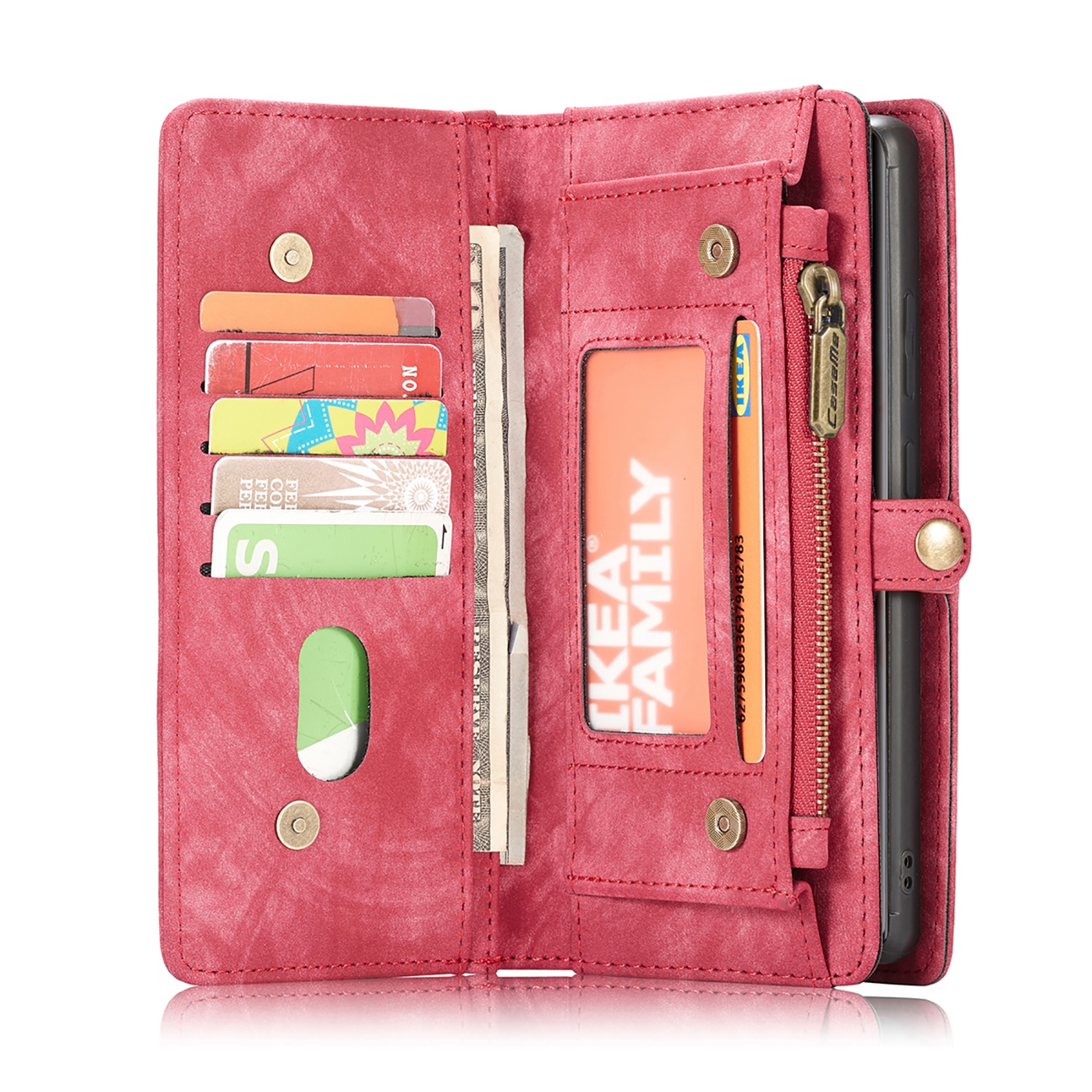 Samsung Galaxy S22 Ultra Multi-slot Wallet Case Red