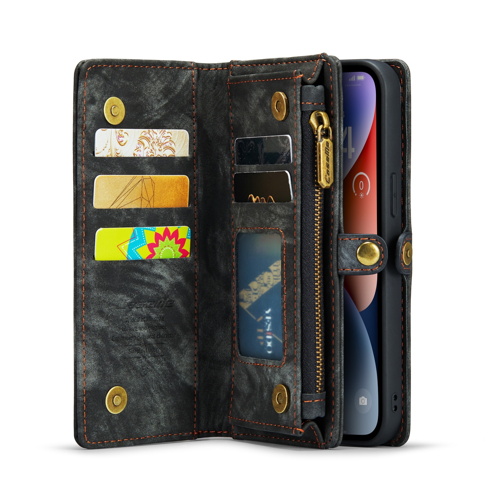 iPhone 14 Plus Multi-slot Wallet Case Grey