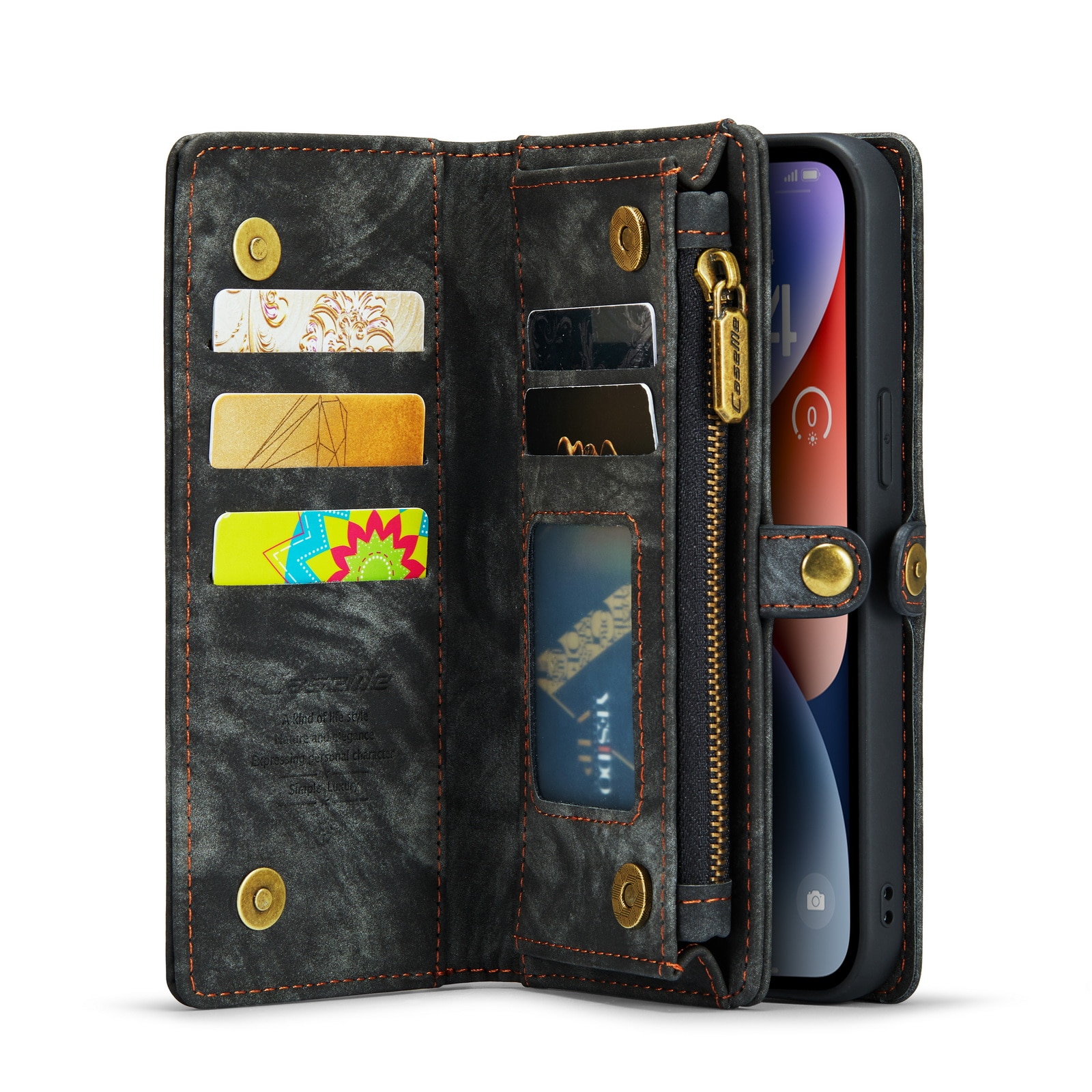 iPhone 14 Multi-slot Wallet Case Grey