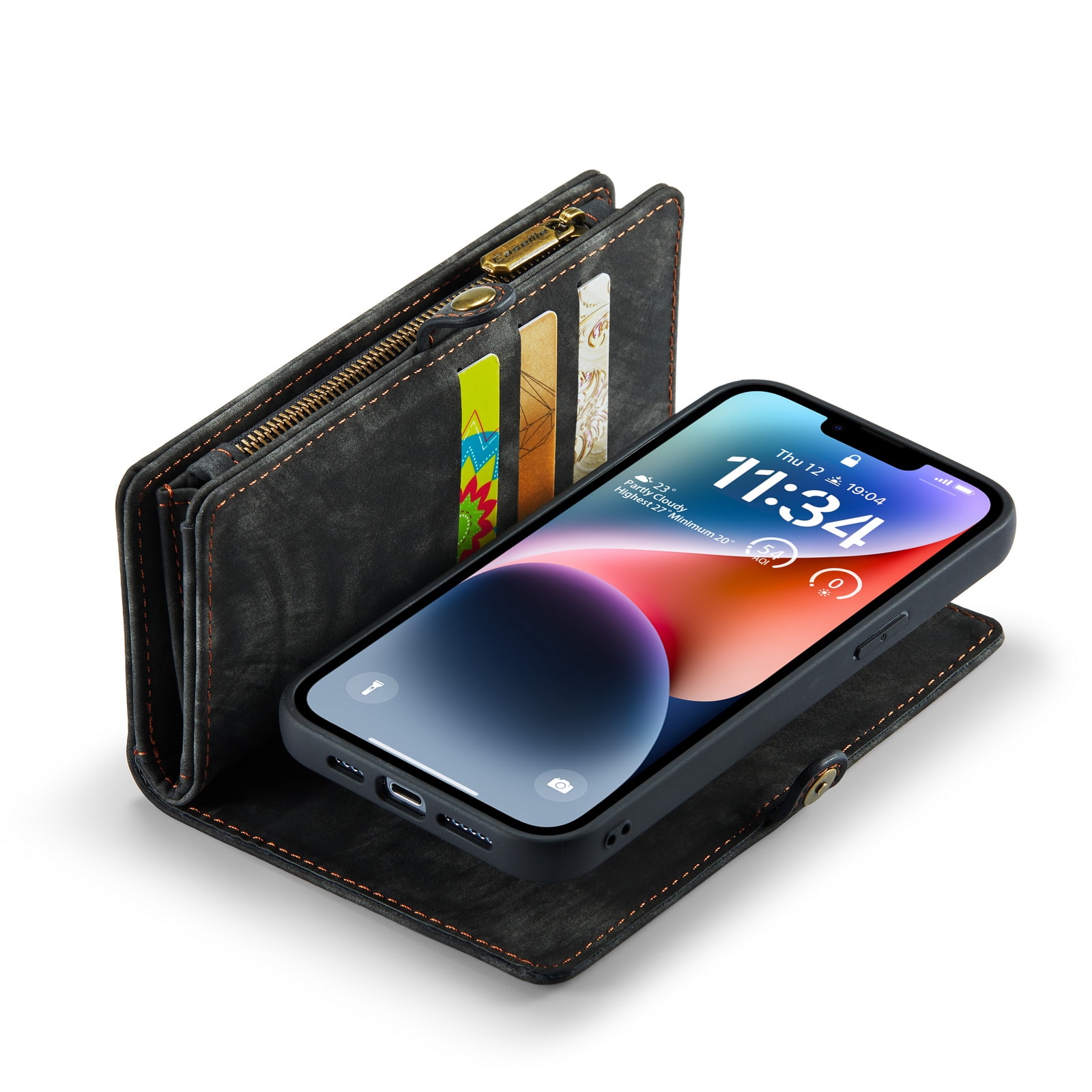 iPhone 14 Plus Multi-slot Wallet Case Grey