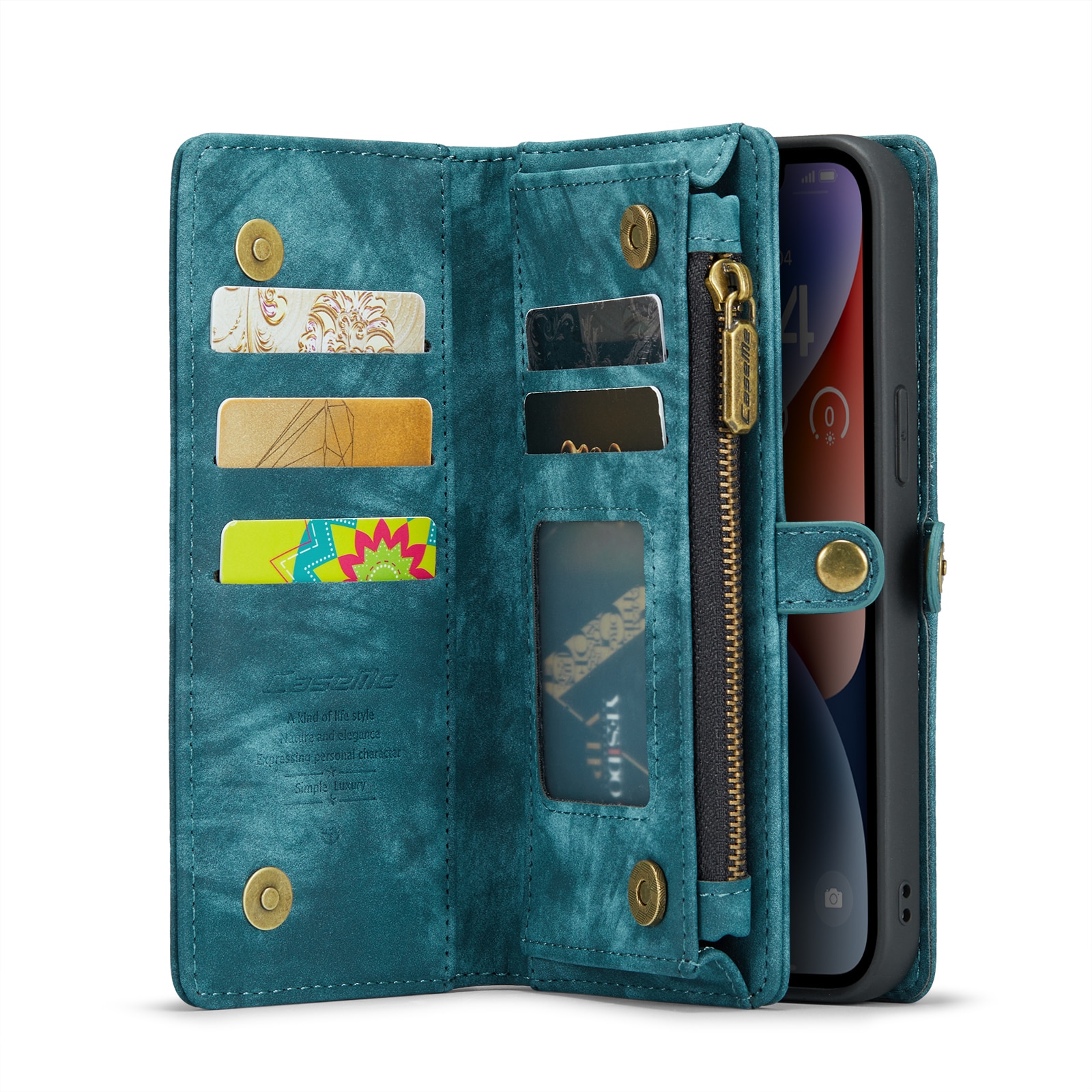 iPhone 14 Plus Multi-slot Wallet Case Blue