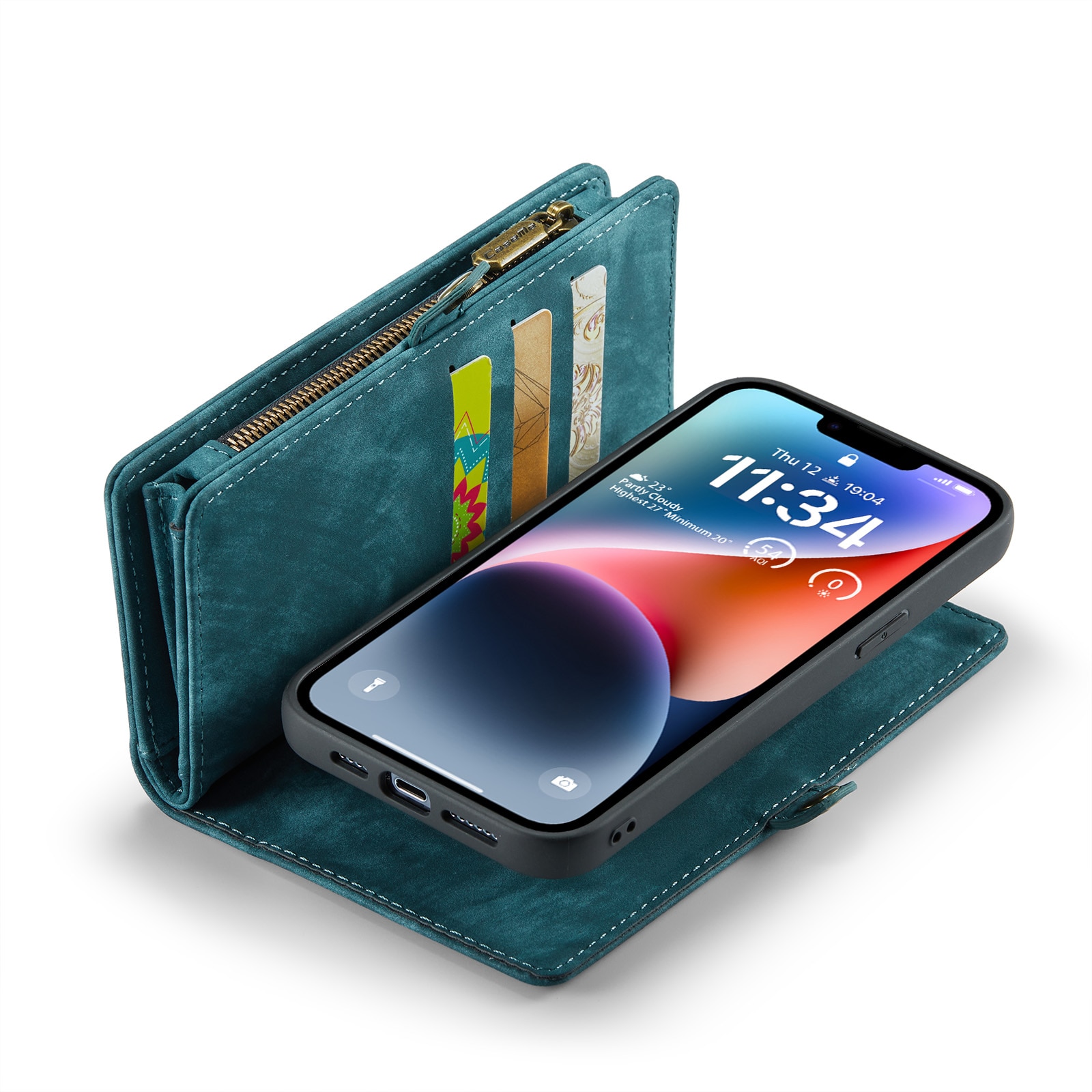 iPhone 14 Plus Multi-slot Wallet Case Blue