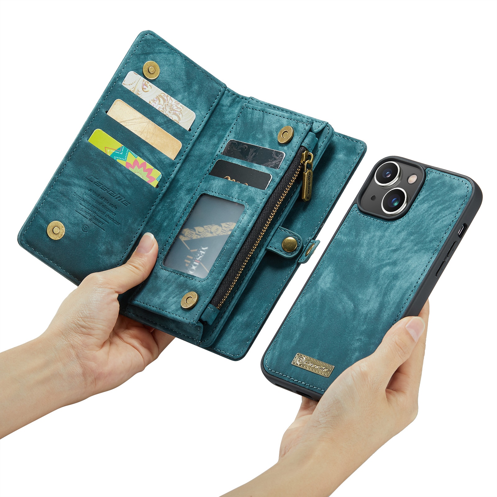 iPhone 14 Plus Multi-slot Wallet Case Blue