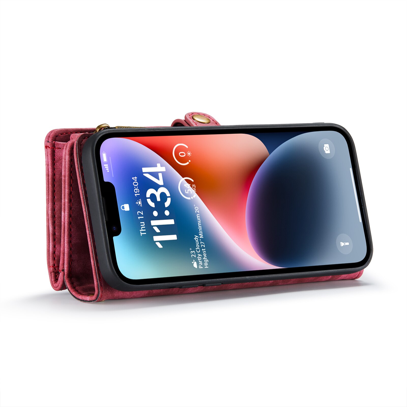 iPhone 14 Multi-slot Wallet Case Red