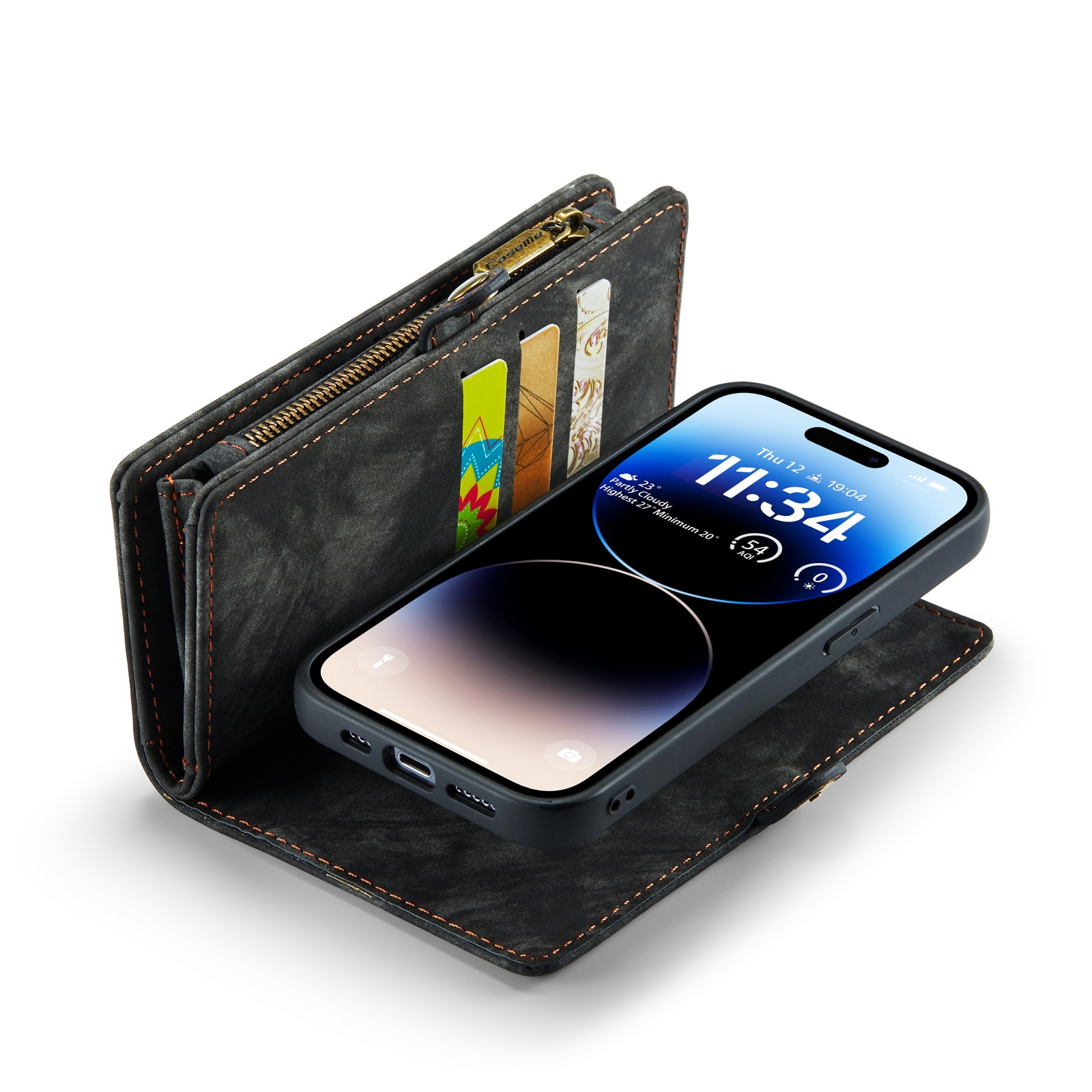 iPhone 14 Pro Multi-slot Wallet Case Grey