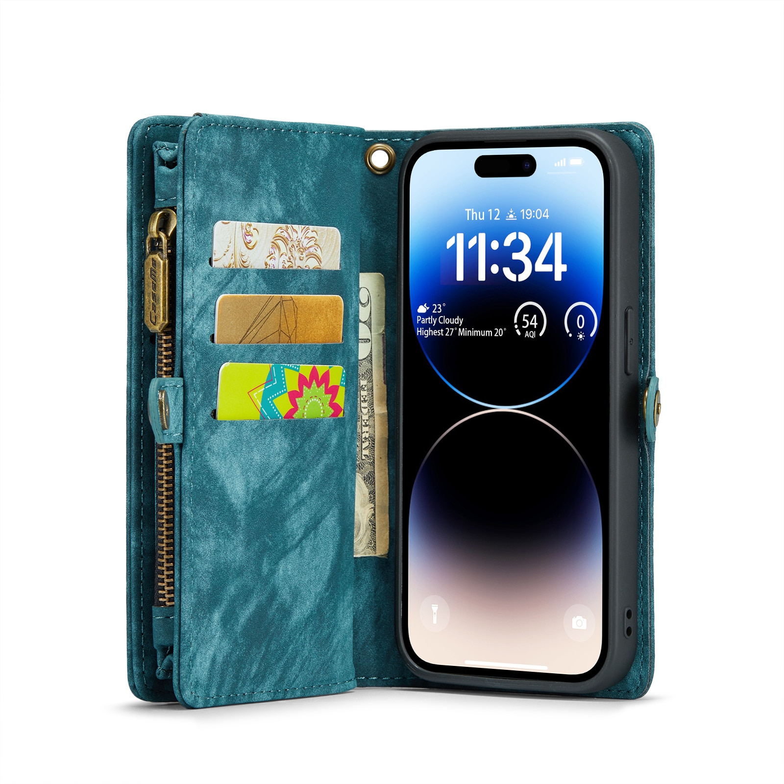 iPhone 14 Pro Max Multi-slot Wallet Case Blue
