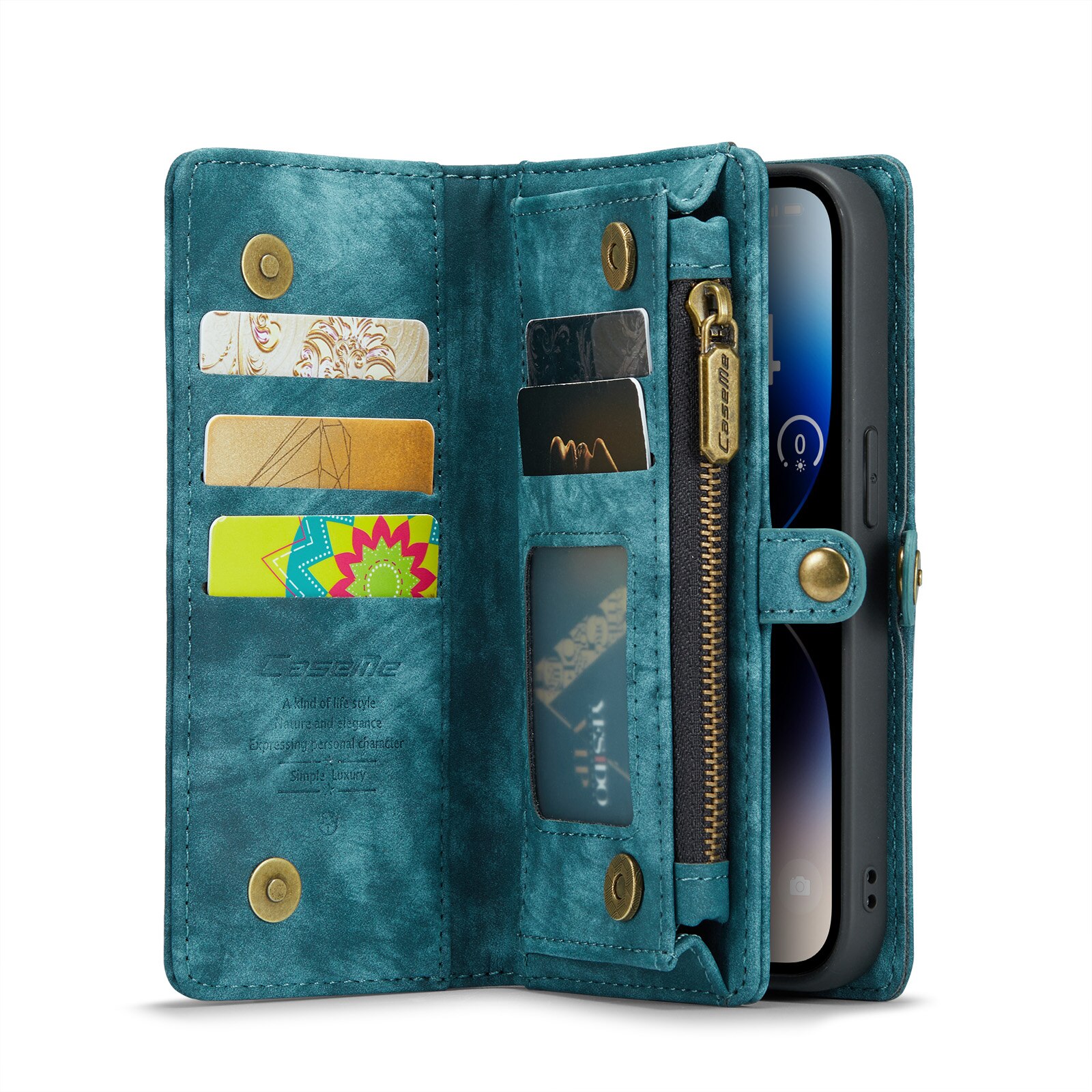 iPhone 14 Pro Max Multi-slot Wallet Case Blue