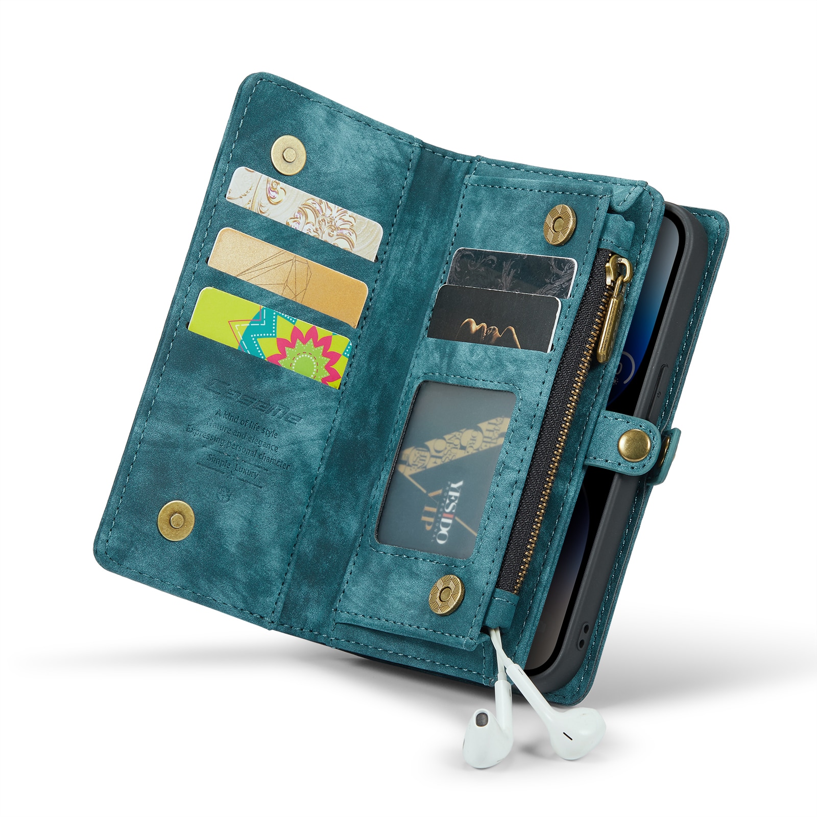 iPhone 14 Pro Multi-slot Wallet Case Blue