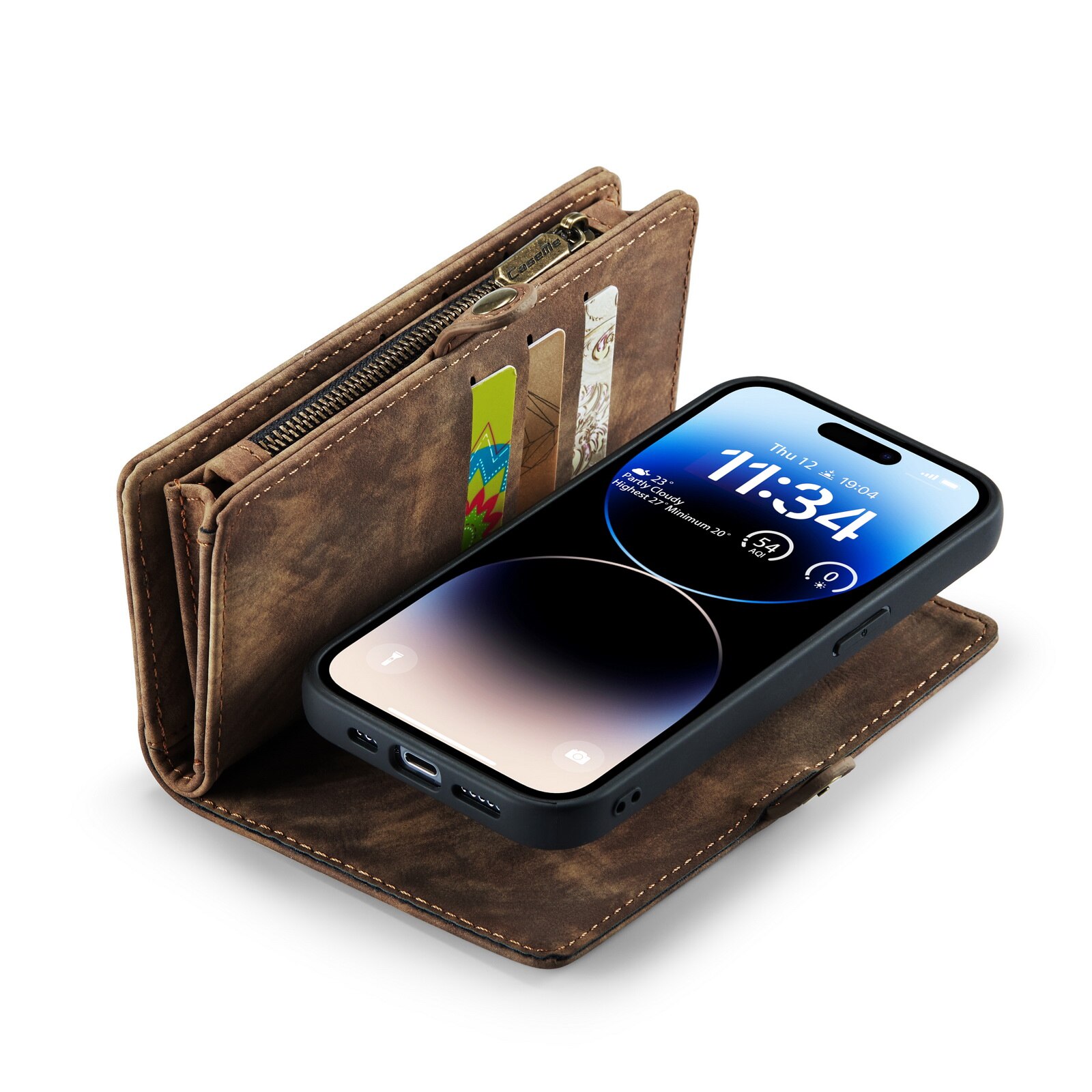 iPhone 14 Pro Multi-slot Wallet Case Brown