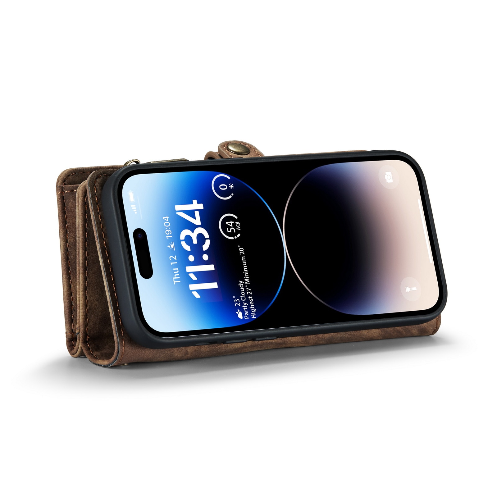 iPhone 14 Pro Multi-slot Wallet Case Brown