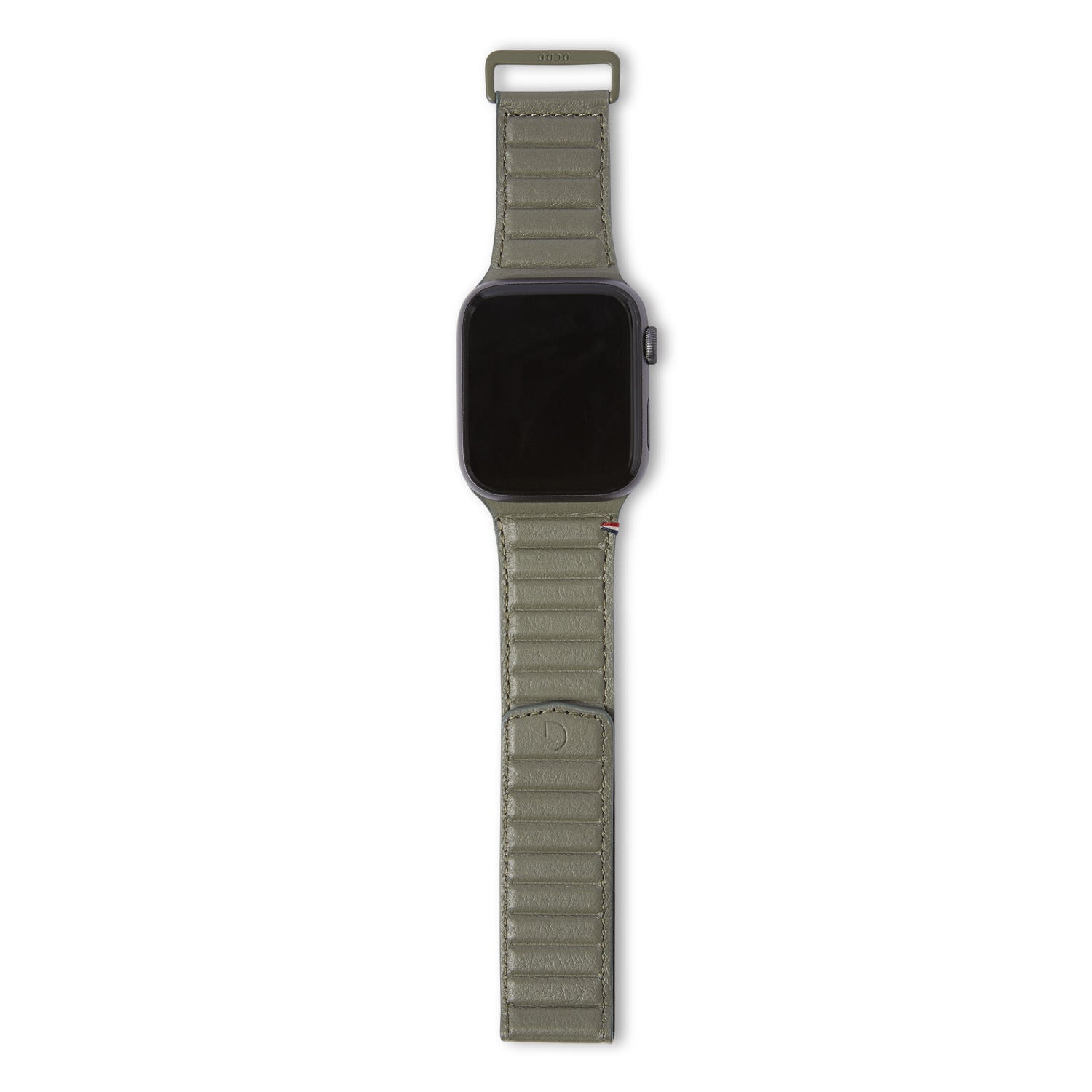 Leather Magnetic Traction Strap Apple Watch 41mm Series 7 Olive