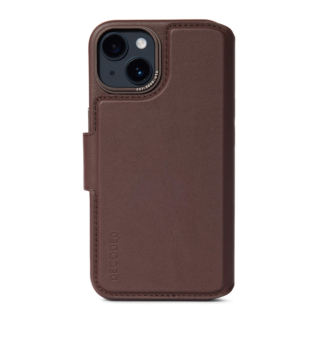 iPhone 14 Detachable Wallet Leather Brown