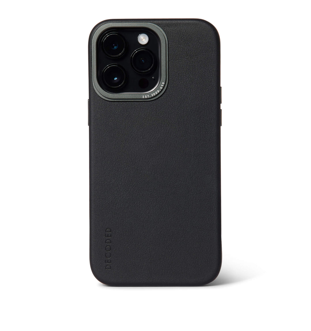 iPhone 14 Pro Leather Back Cover Black