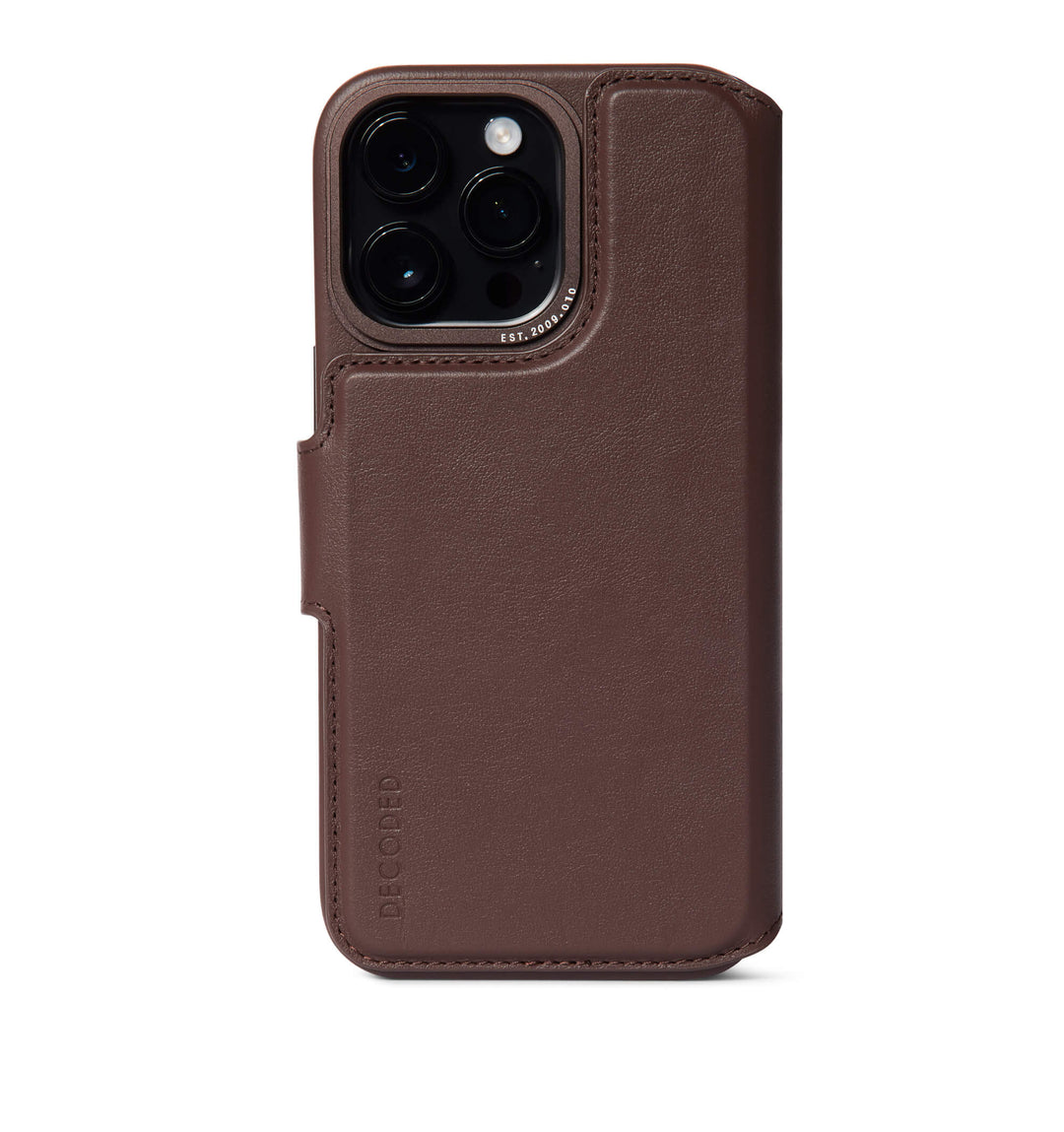 iPhone 14 Pro Detachable Wallet Leather Brown