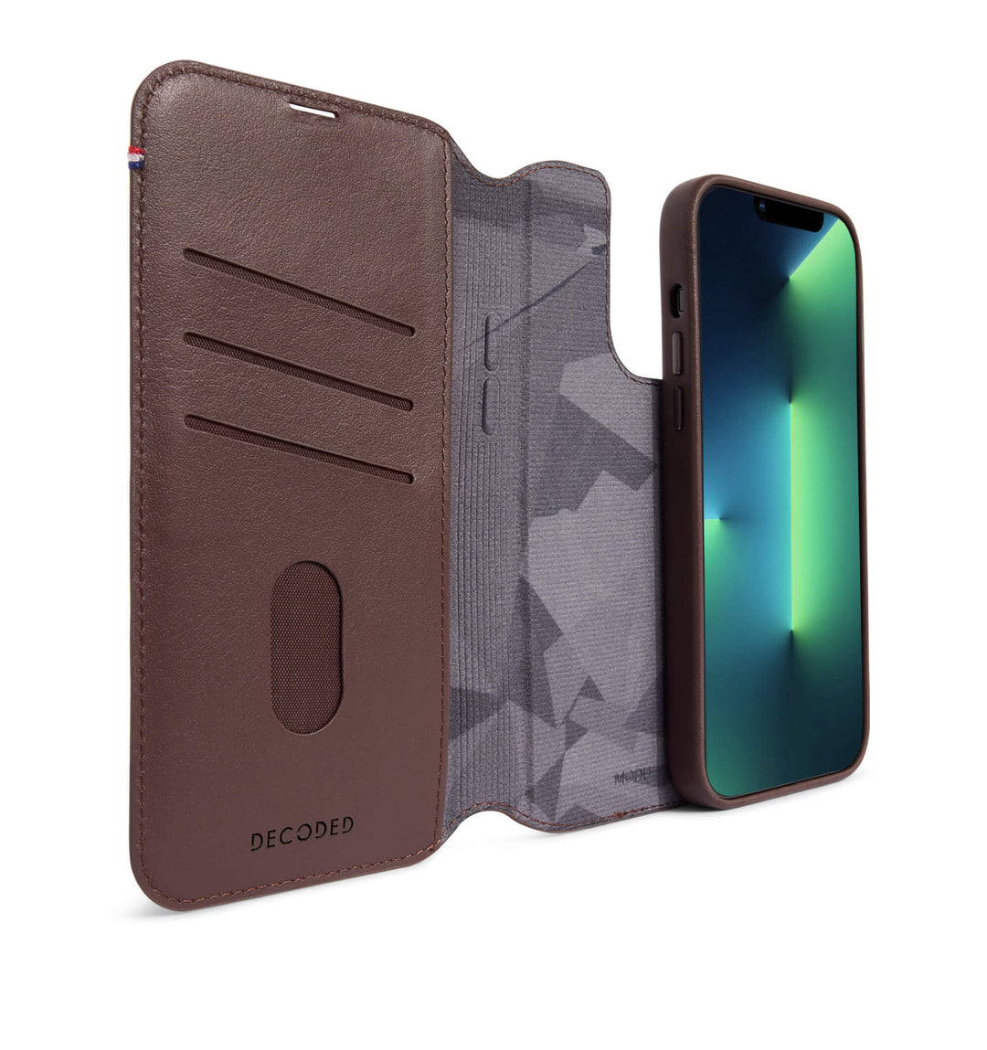 iPhone 14 Pro Detachable Wallet Leather Brown