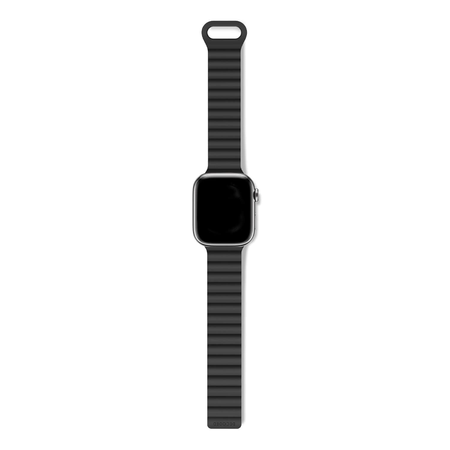 Silicone Traction Loop Strap Apple Watch 45mm Series 9 Black