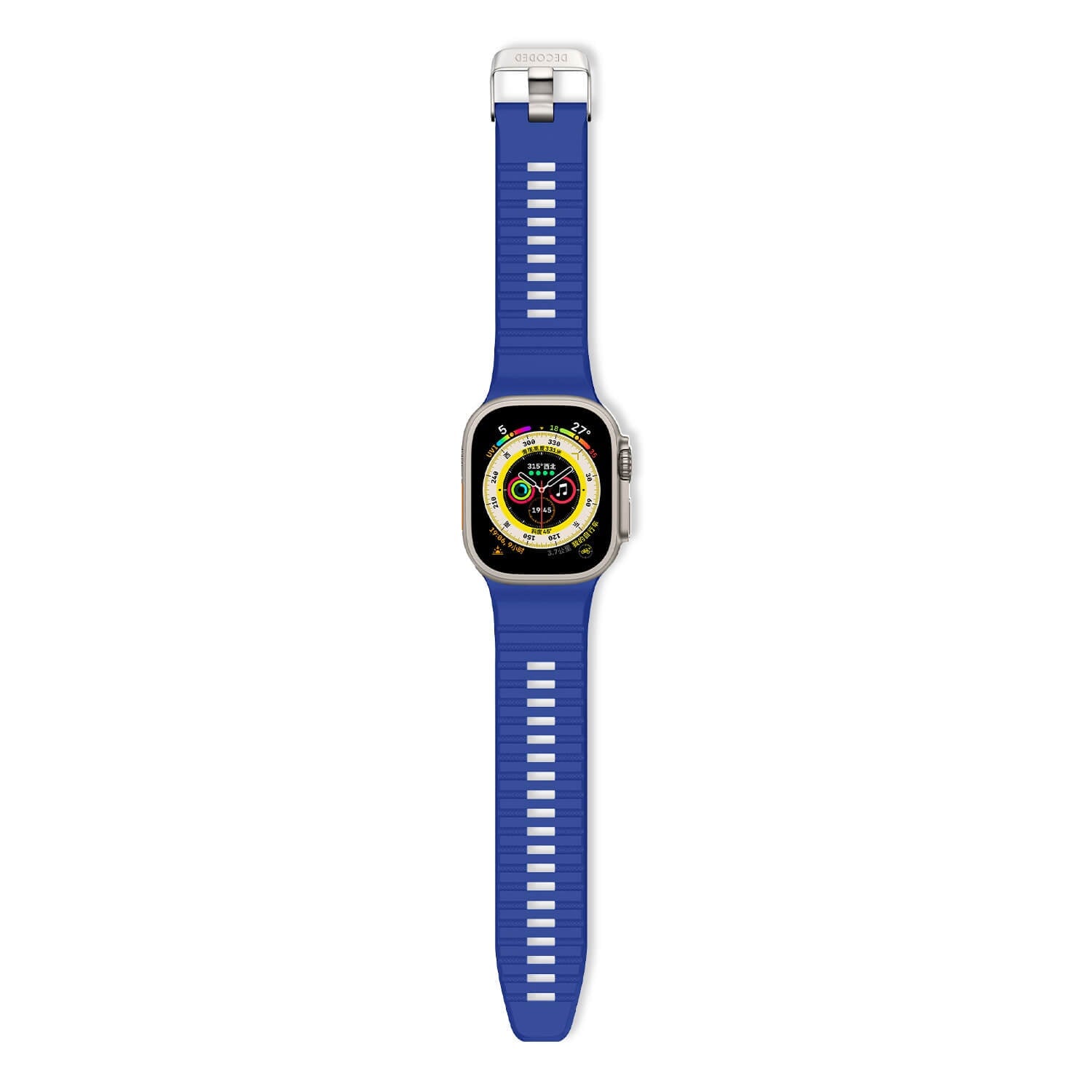 Sport Silicone Ultra Traction Strap Apple Watch 44mm Galactic Blue