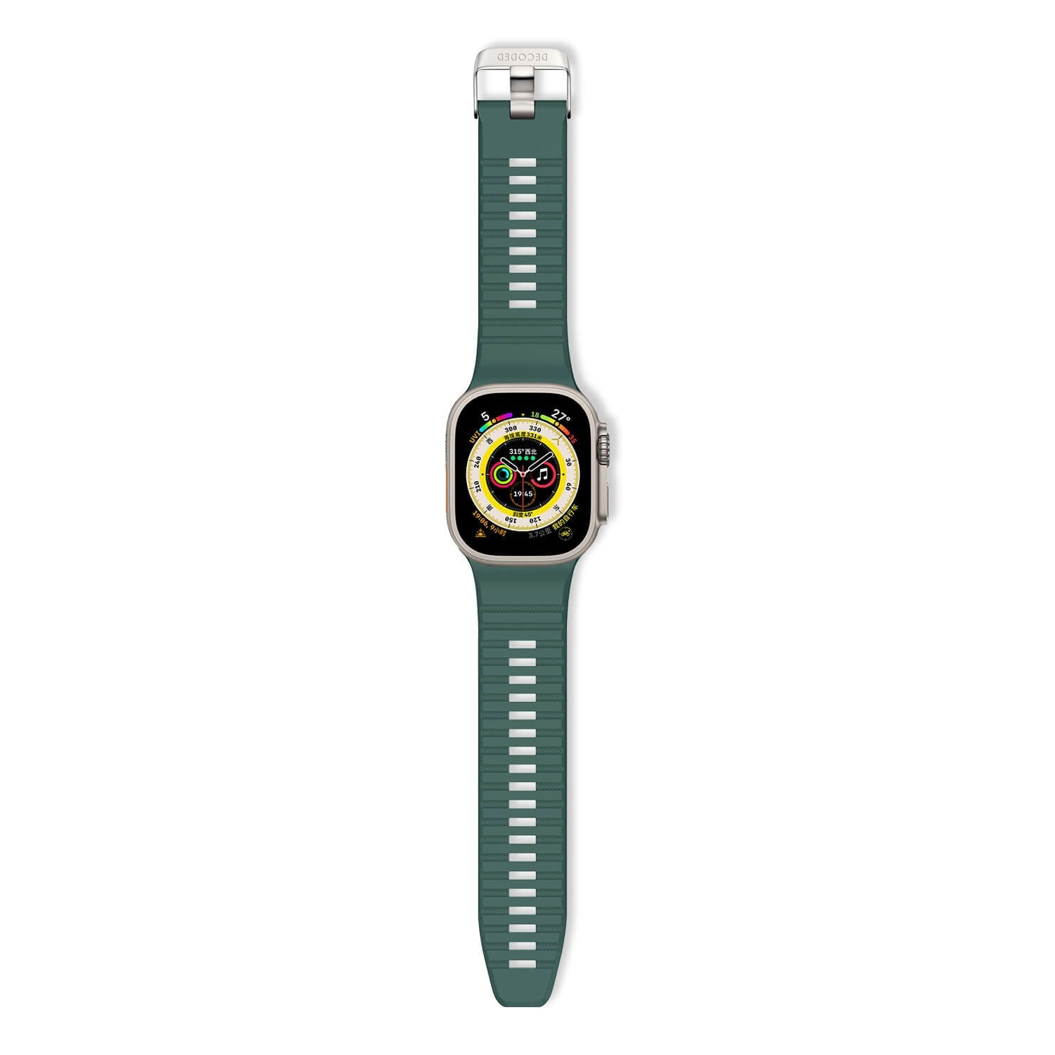 Sport Silicone Ultra Traction Strap Apple Watch Ultra 49mm Light Moss