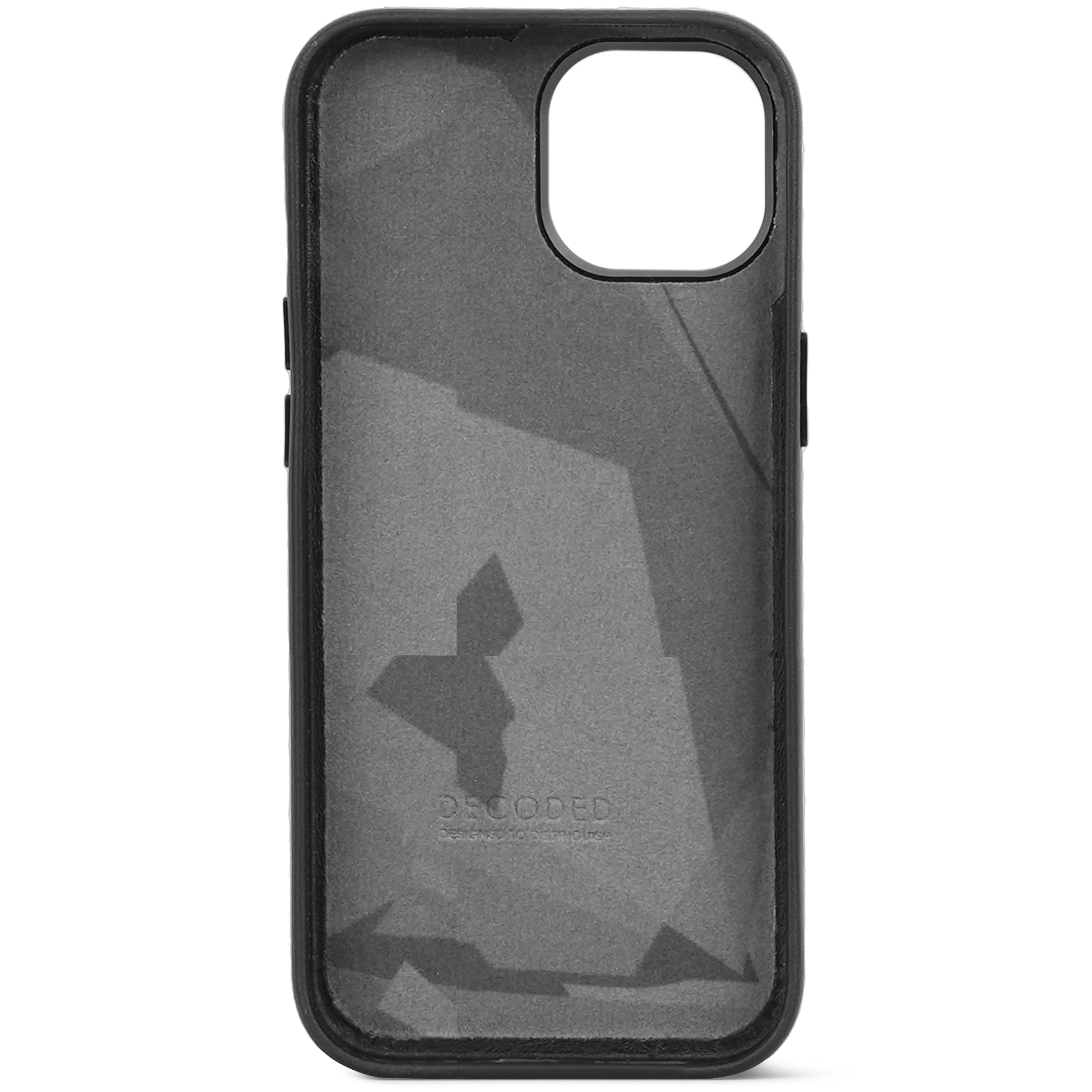 iPhone 15 Leather Back Cover Black