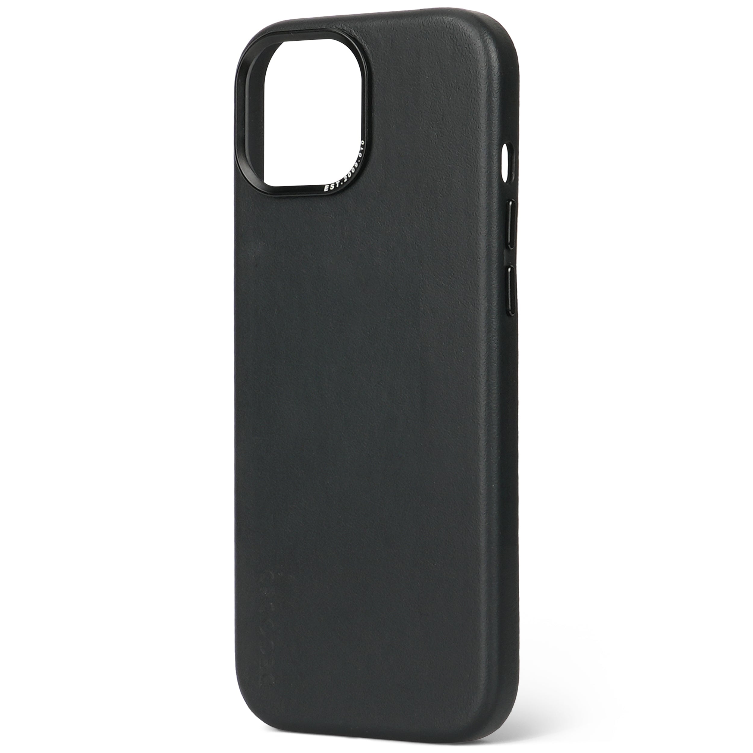 iPhone 15 Leather Back Cover Black