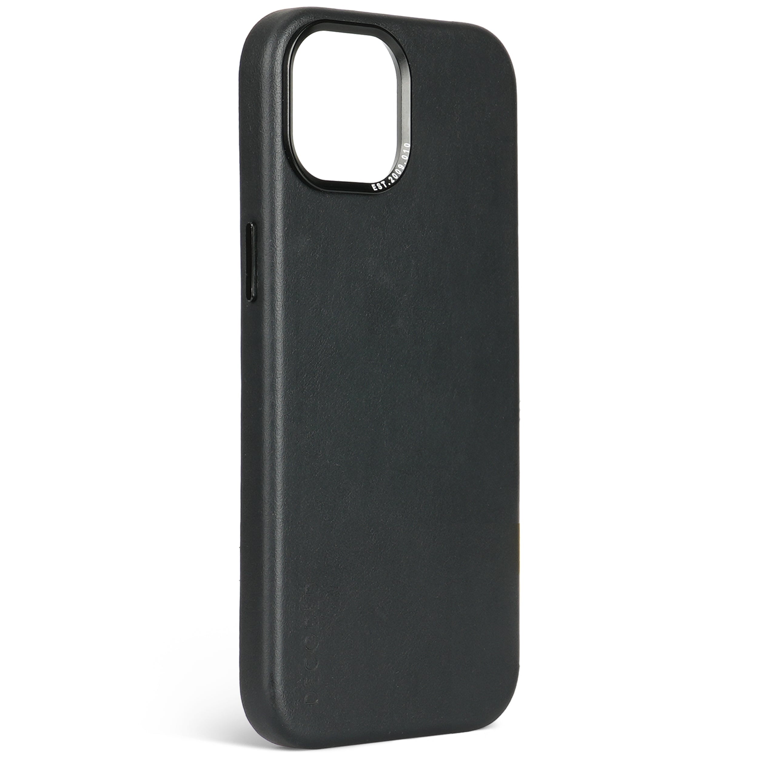 iPhone 15 Leather Back Cover Black