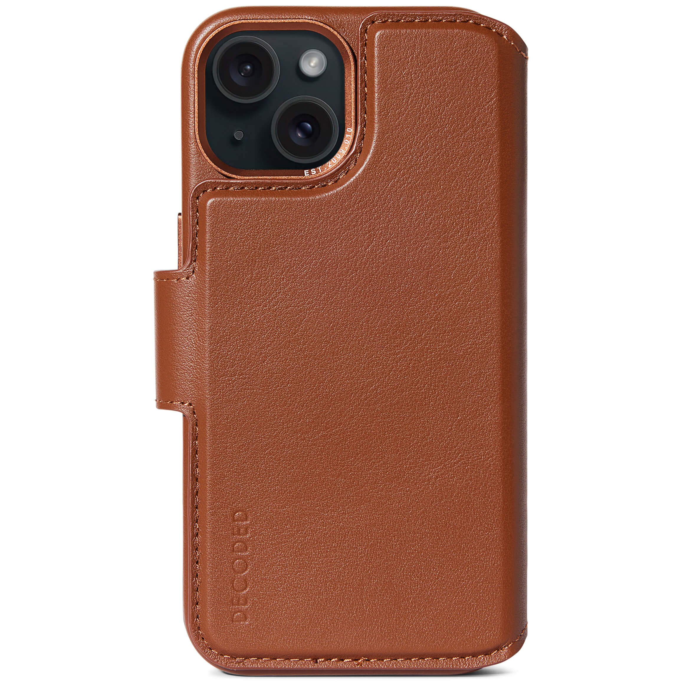 iPhone 15 Detachable Wallet Leather Tan