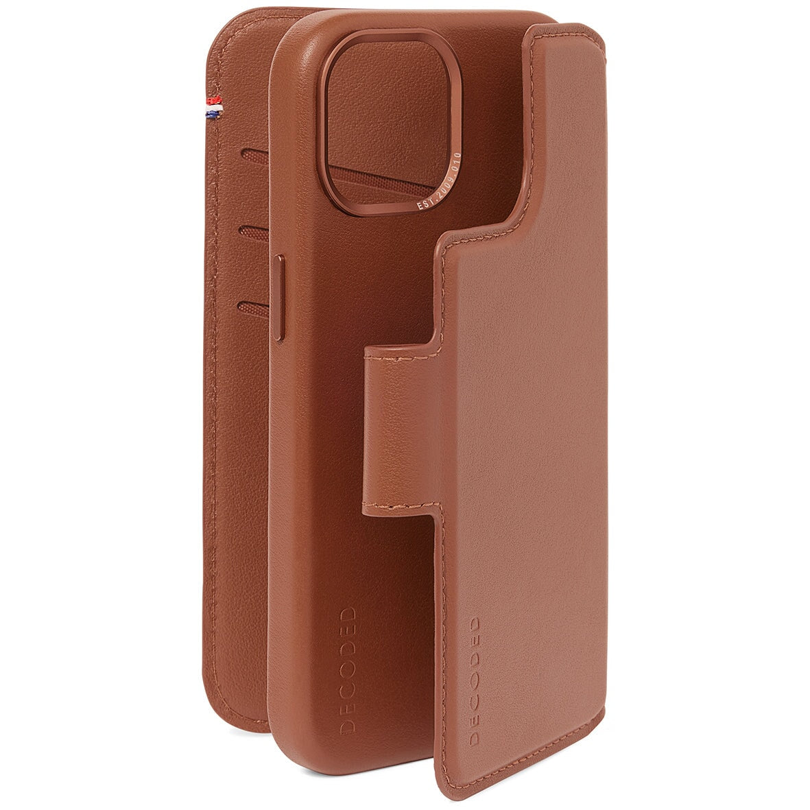 iPhone 15 Detachable Wallet Leather Tan