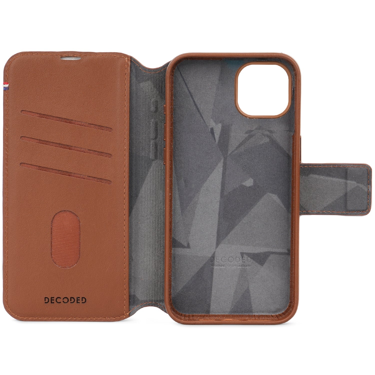 iPhone 15 Detachable Wallet Leather Tan